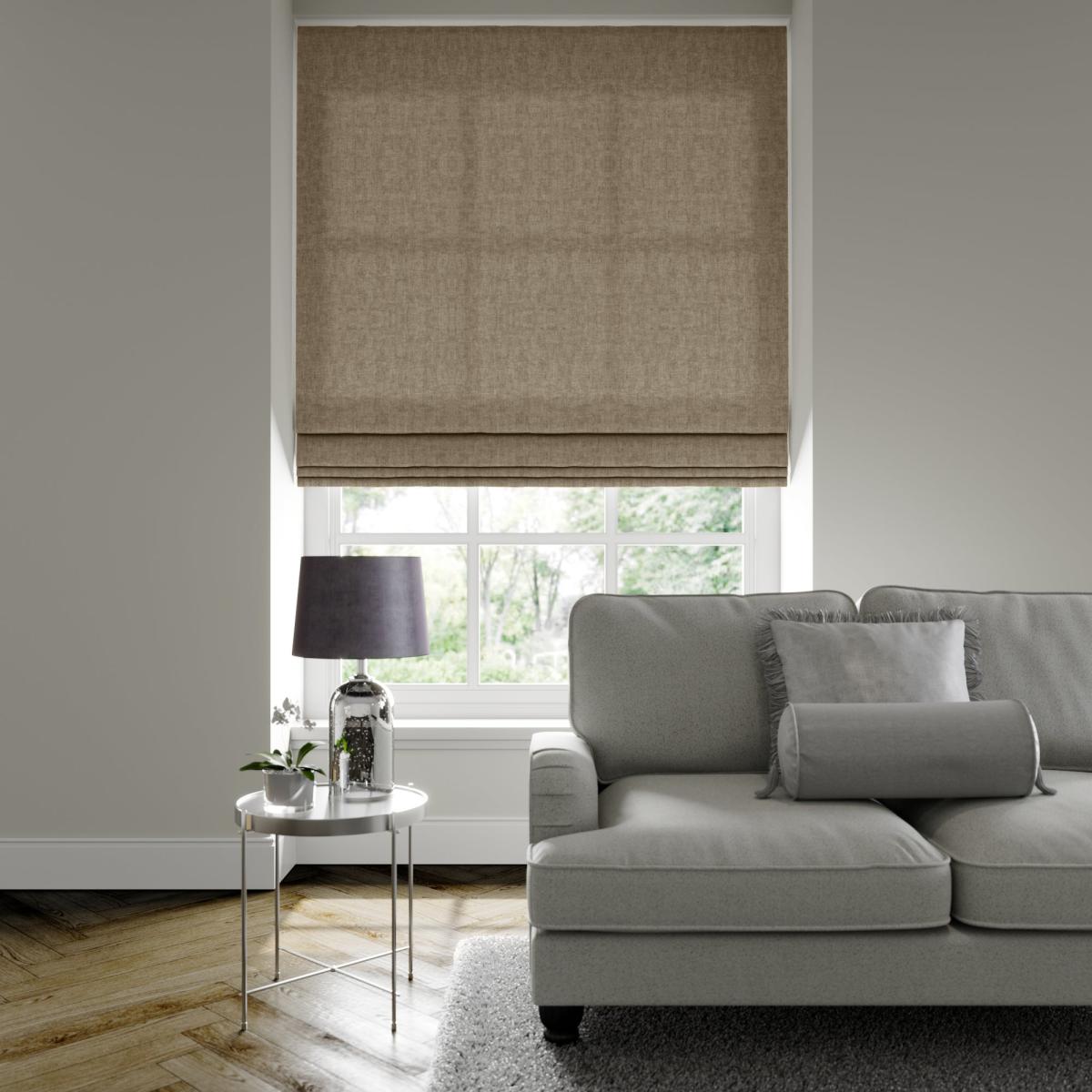 Luxury Velvet Made to Measure Roman Blind Lux Velvet Dove – image 1