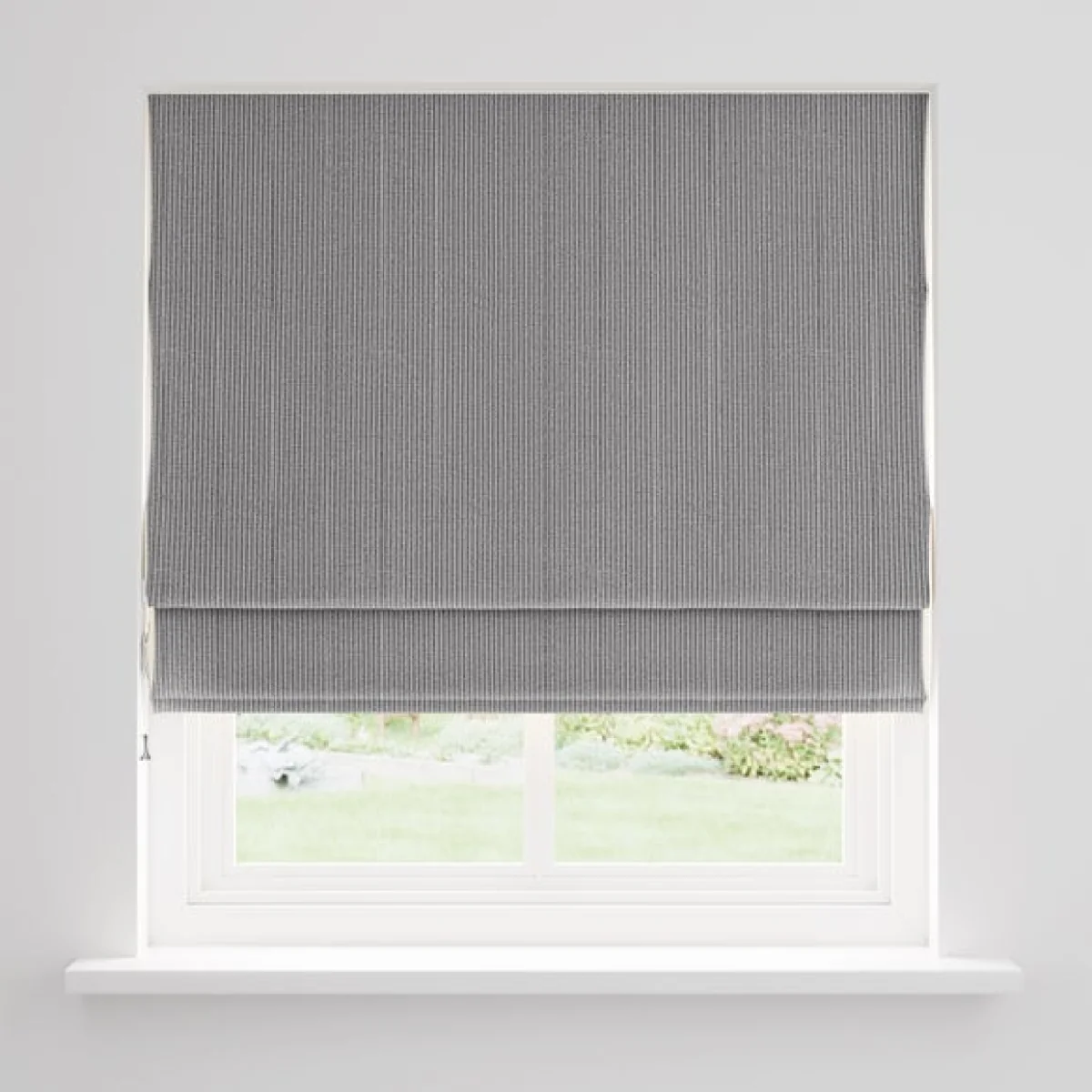 Corded Textured Charcoal Roman Blind Charcoal – image 3