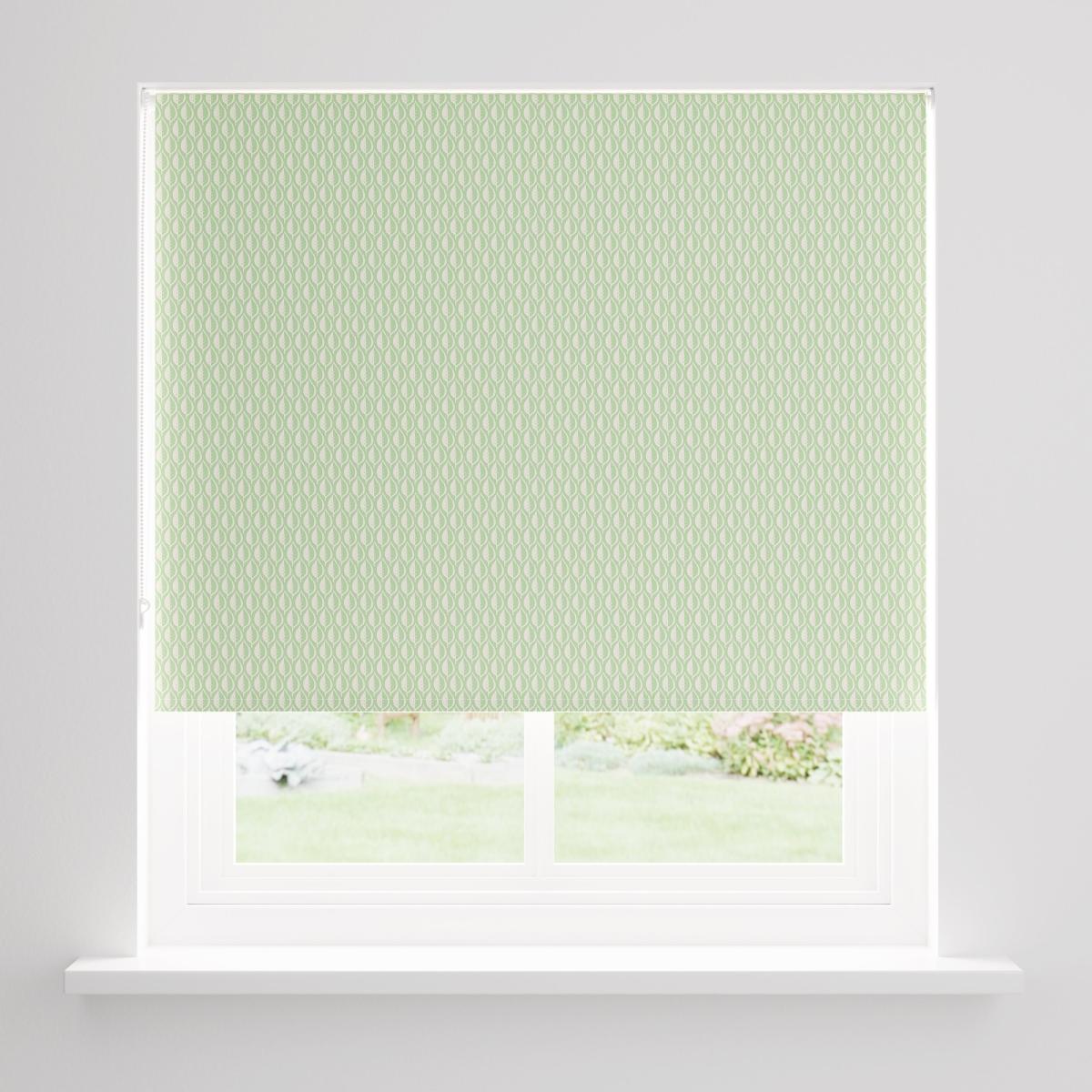 Mini Leaf Blackout Roller Blind Green – image 2