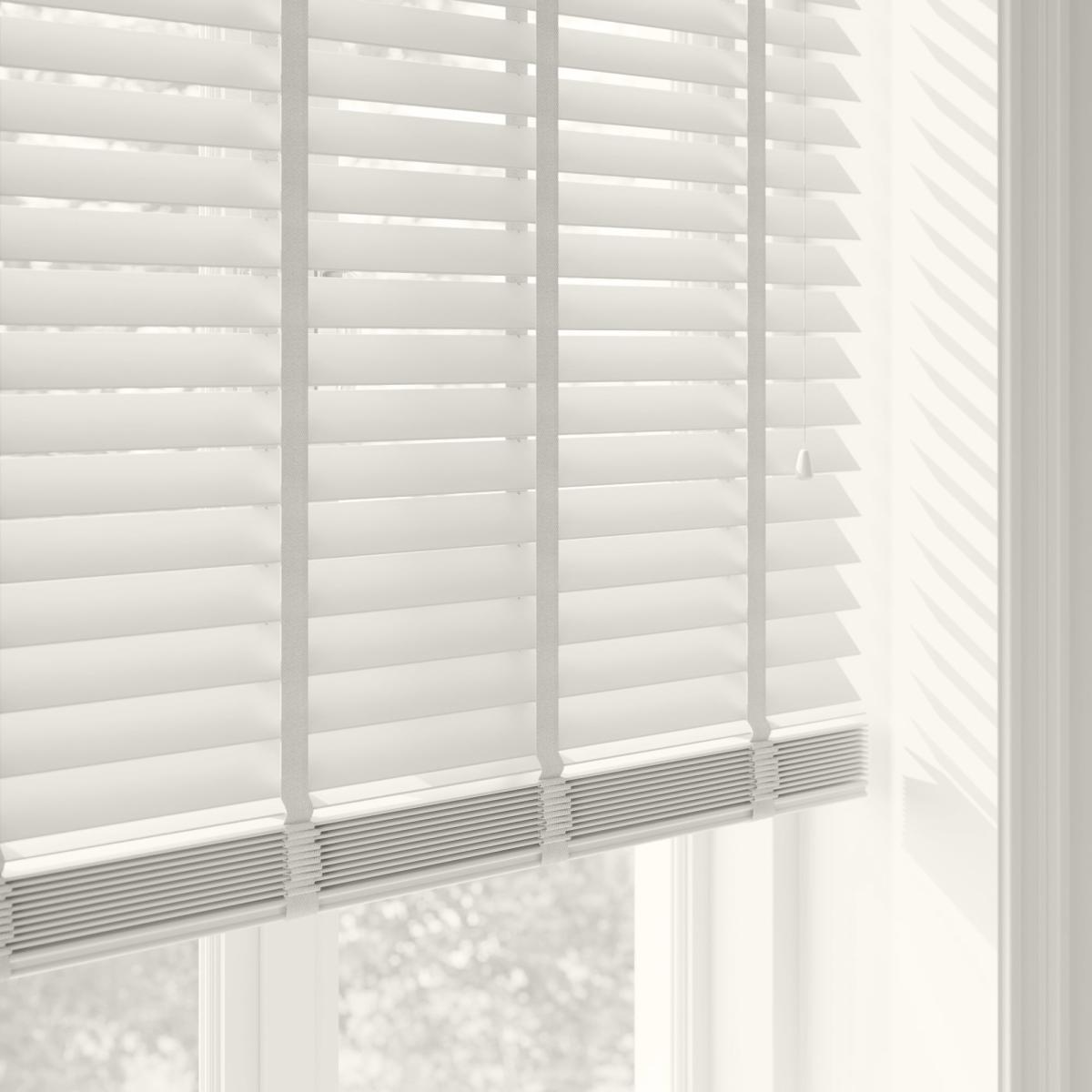 Made To Measure 50mm Slats Room Darkening White Taped Venetian Blind White – image 5