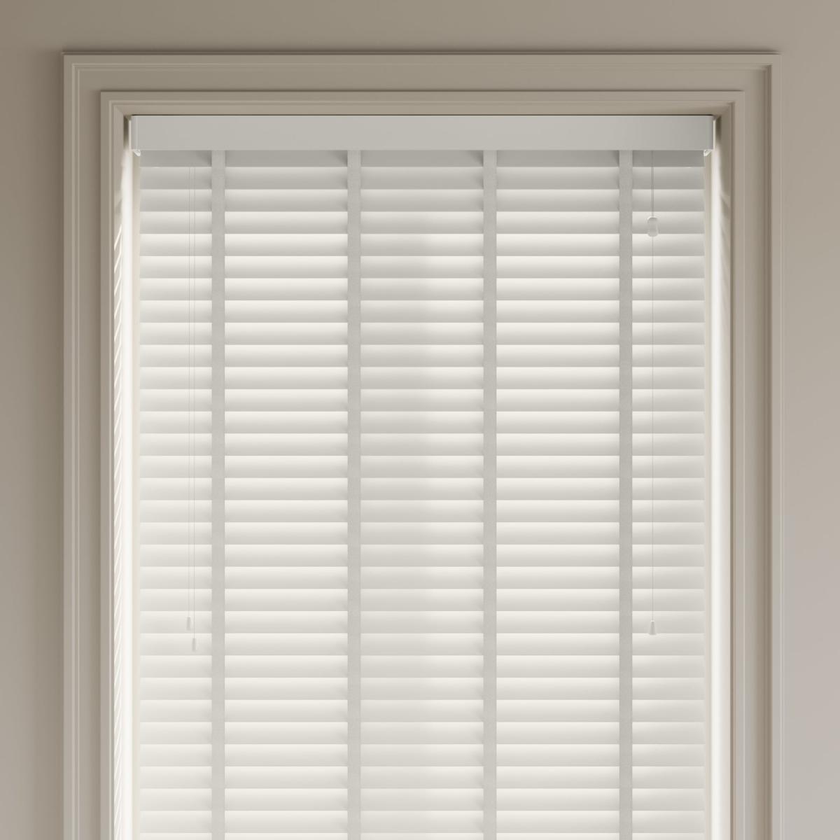 Made To Measure 50mm Slats Room Darkening White Taped Venetian Blind White – image 6