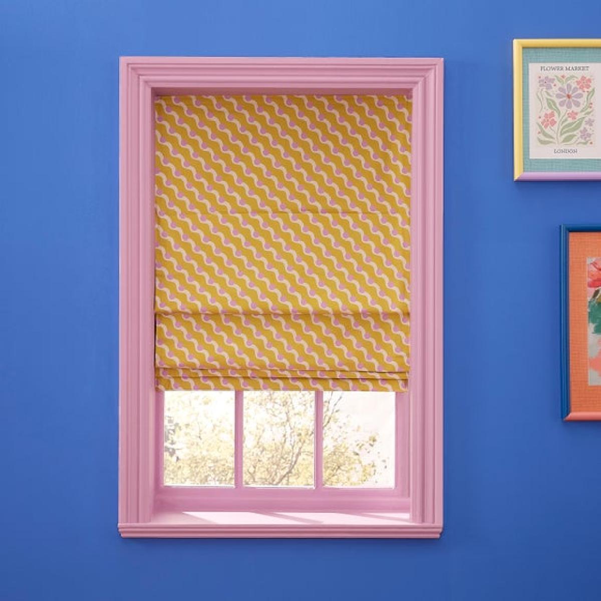 Sophie Robinson Wiggle Dot Diagonal Stripe Blackout Roman Blind – image 2