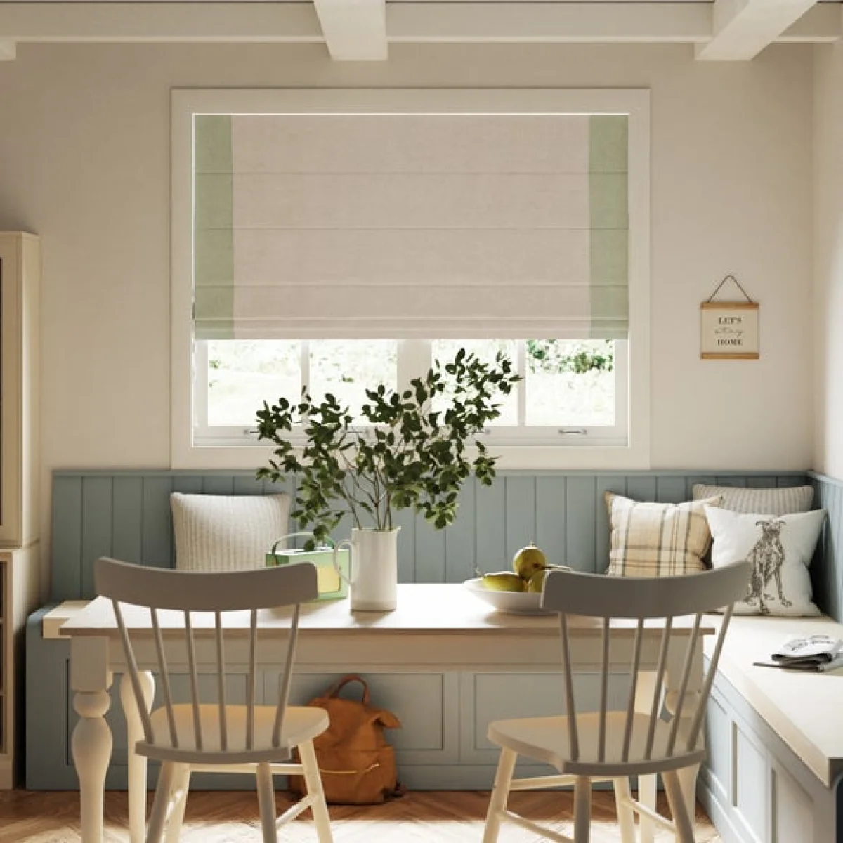 Luna Bordered Sage Roman Blind Sage
