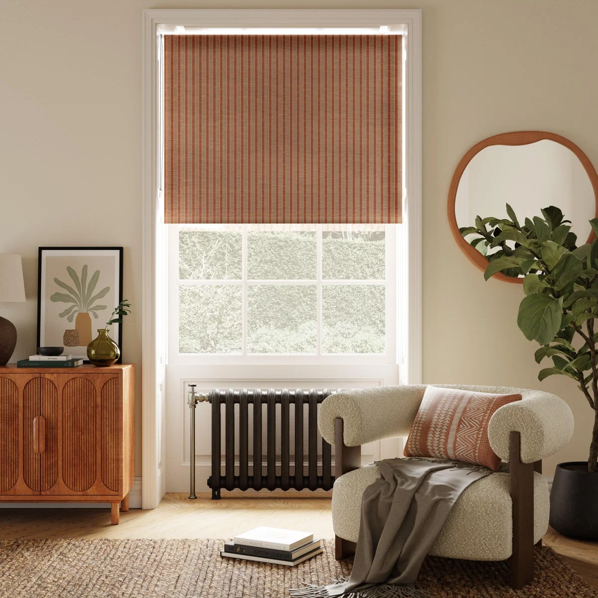 Semi Sheer Luxe Stripe Roller Blind – image 2