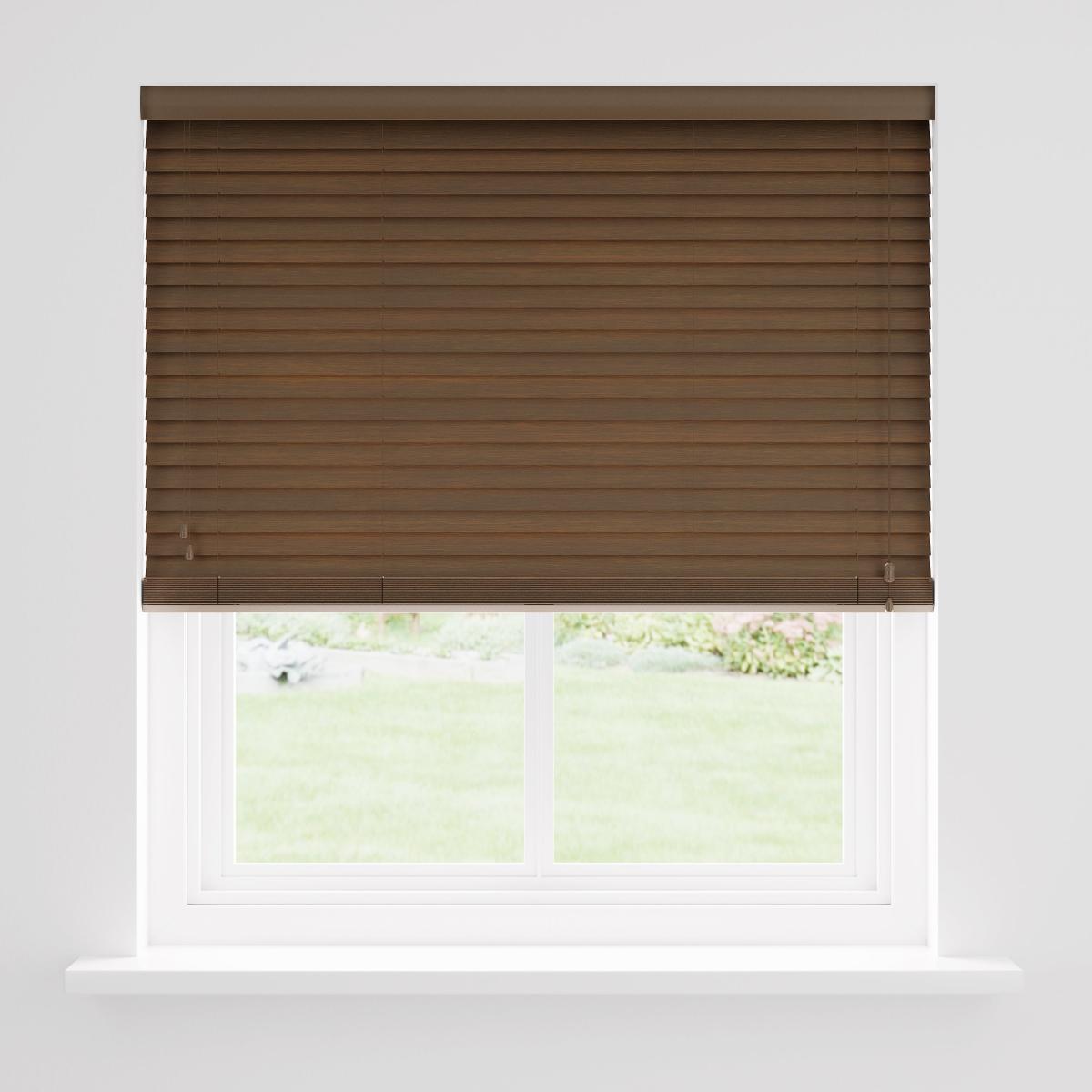 Dark Oak Bamboo 50mm Slats Venetian Blind Dark Oak – image 3