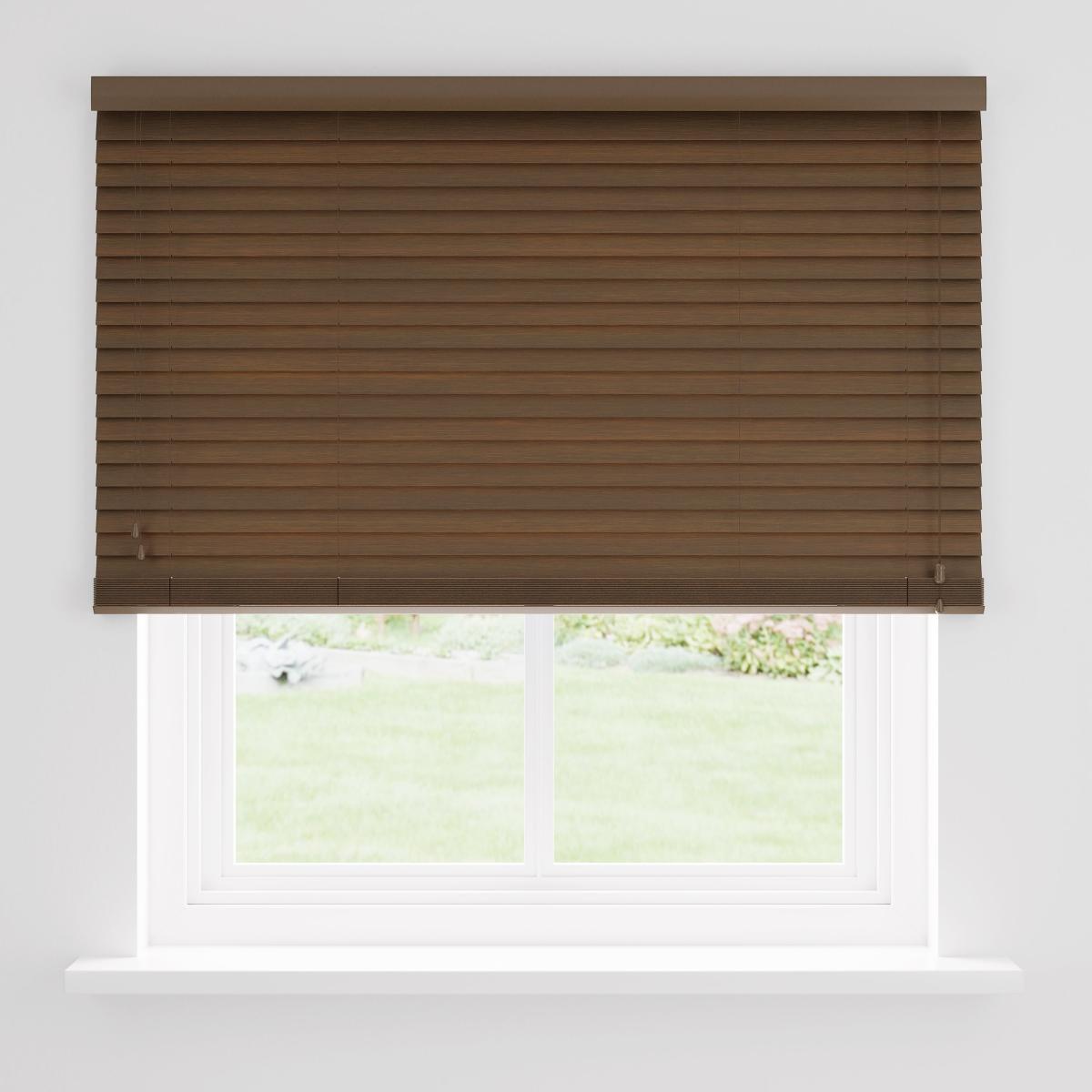 Dark Oak Bamboo 50mm Slats Venetian Blind Dark Oak – image 4