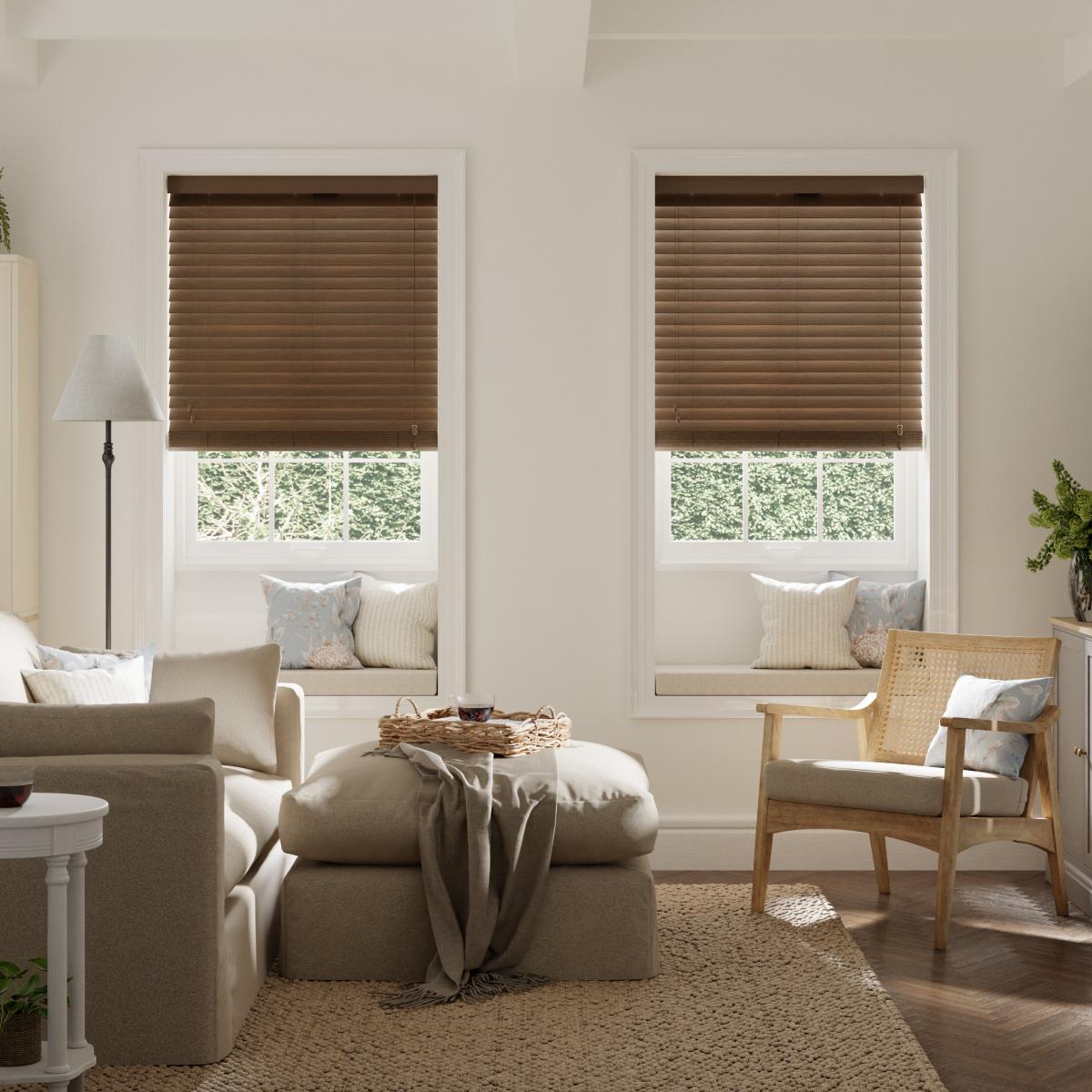 Dark Oak Bamboo 50mm Slats Venetian Blind Dark Oak – image 1