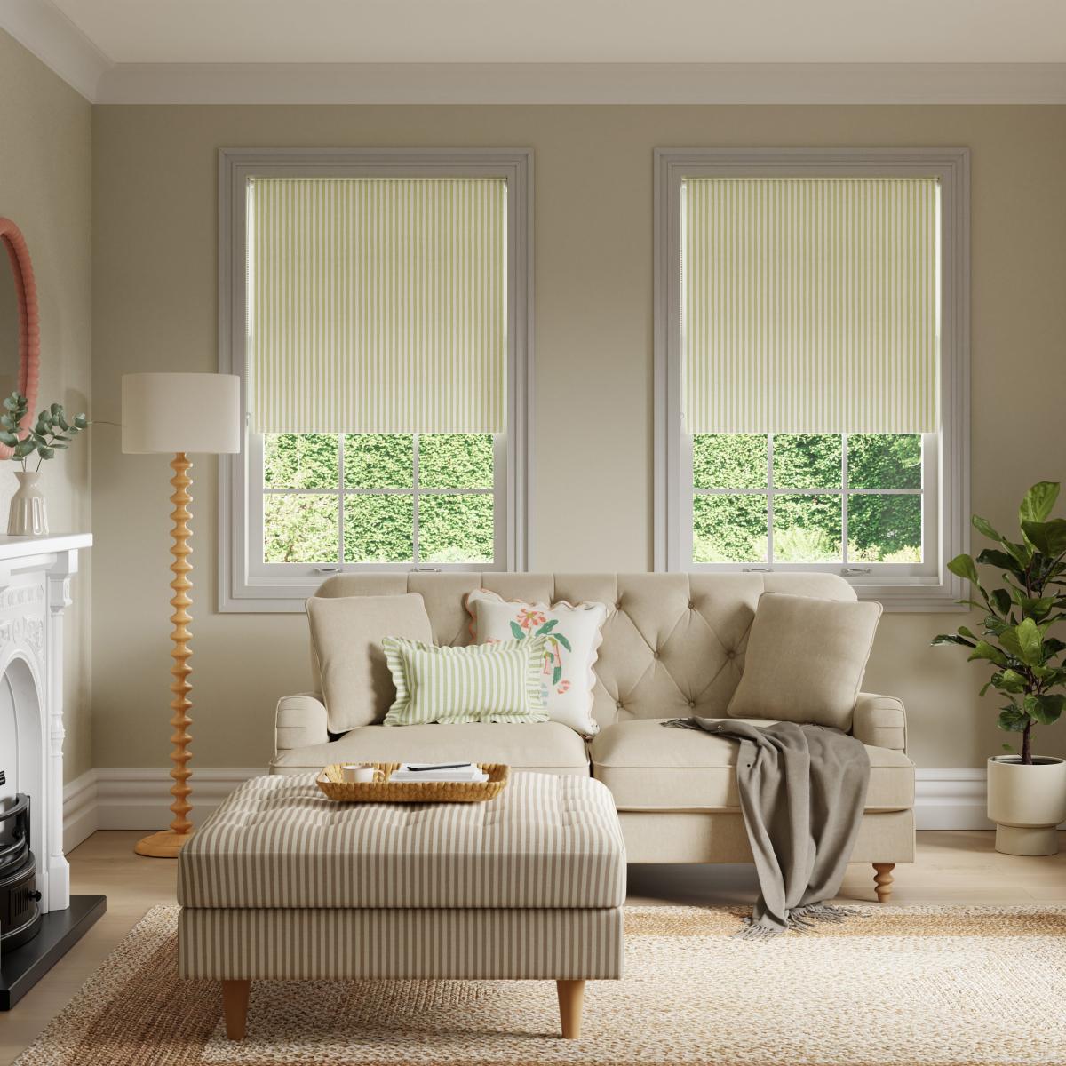 Linford Stripe Natural Blackout Roller Blind Natural – image 2