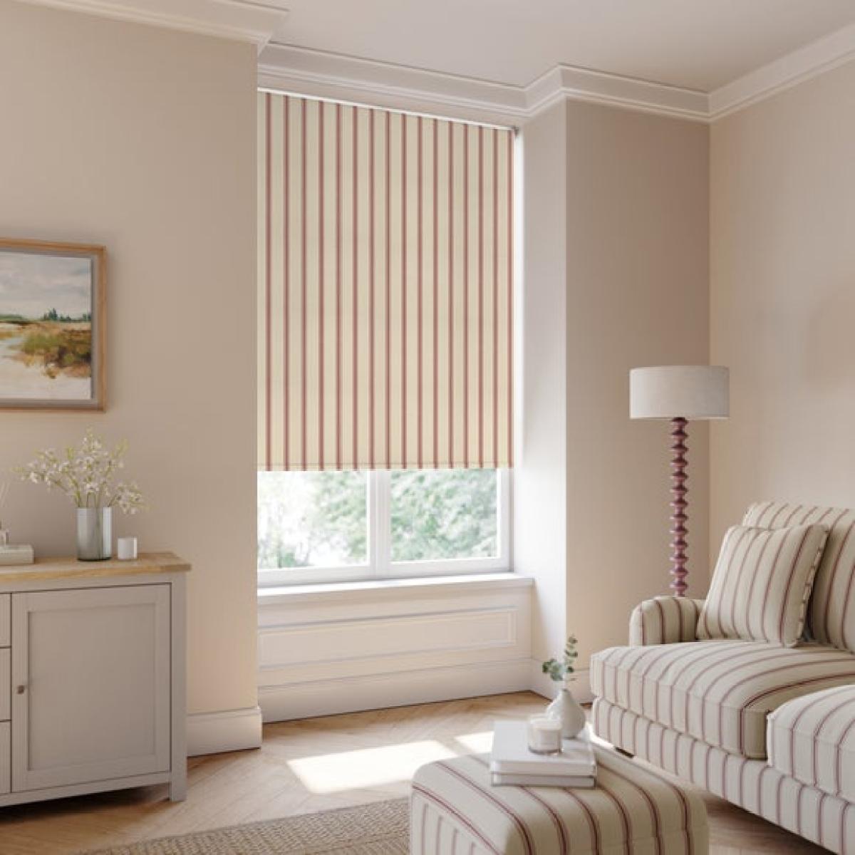Folkstone Stripe Fire Retardant Blackout Made to Measure Roller Blind – image 3