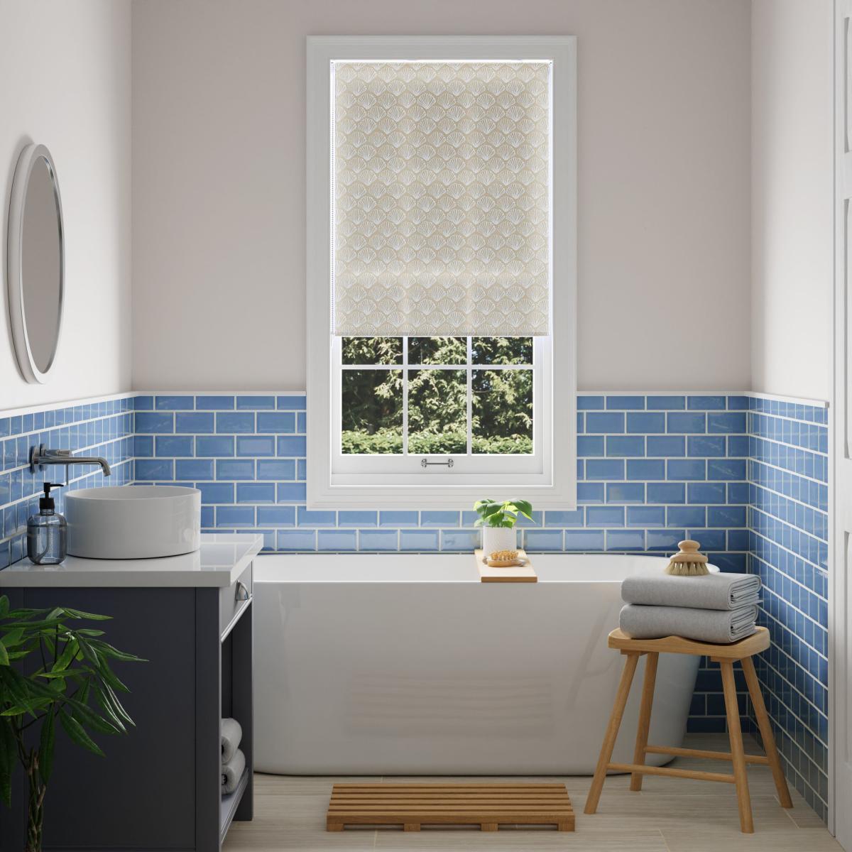 Mini Shells Roller Blind Navy – image 1