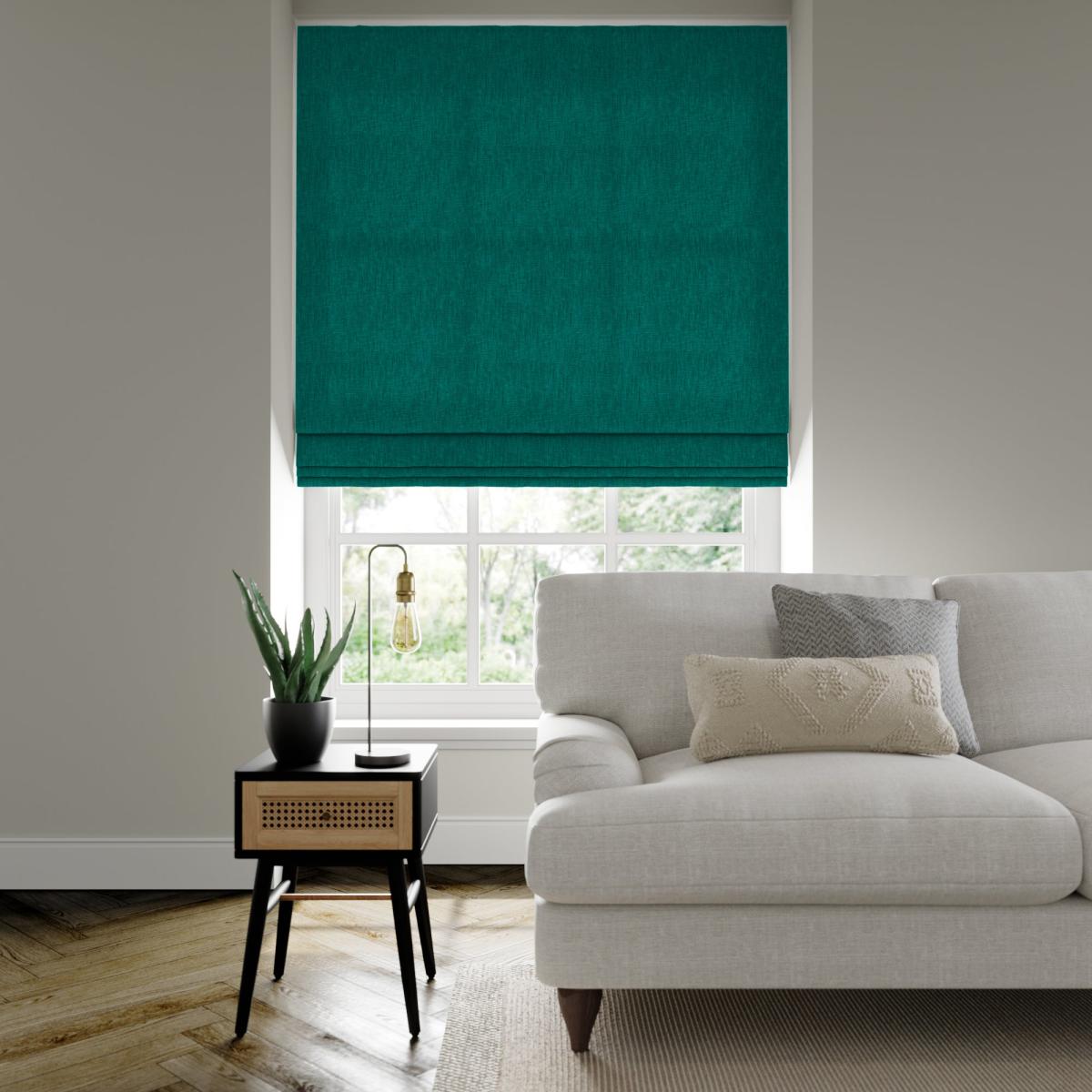 Lienna Made to Measure Roman Blind Lienna Peacock – image 1