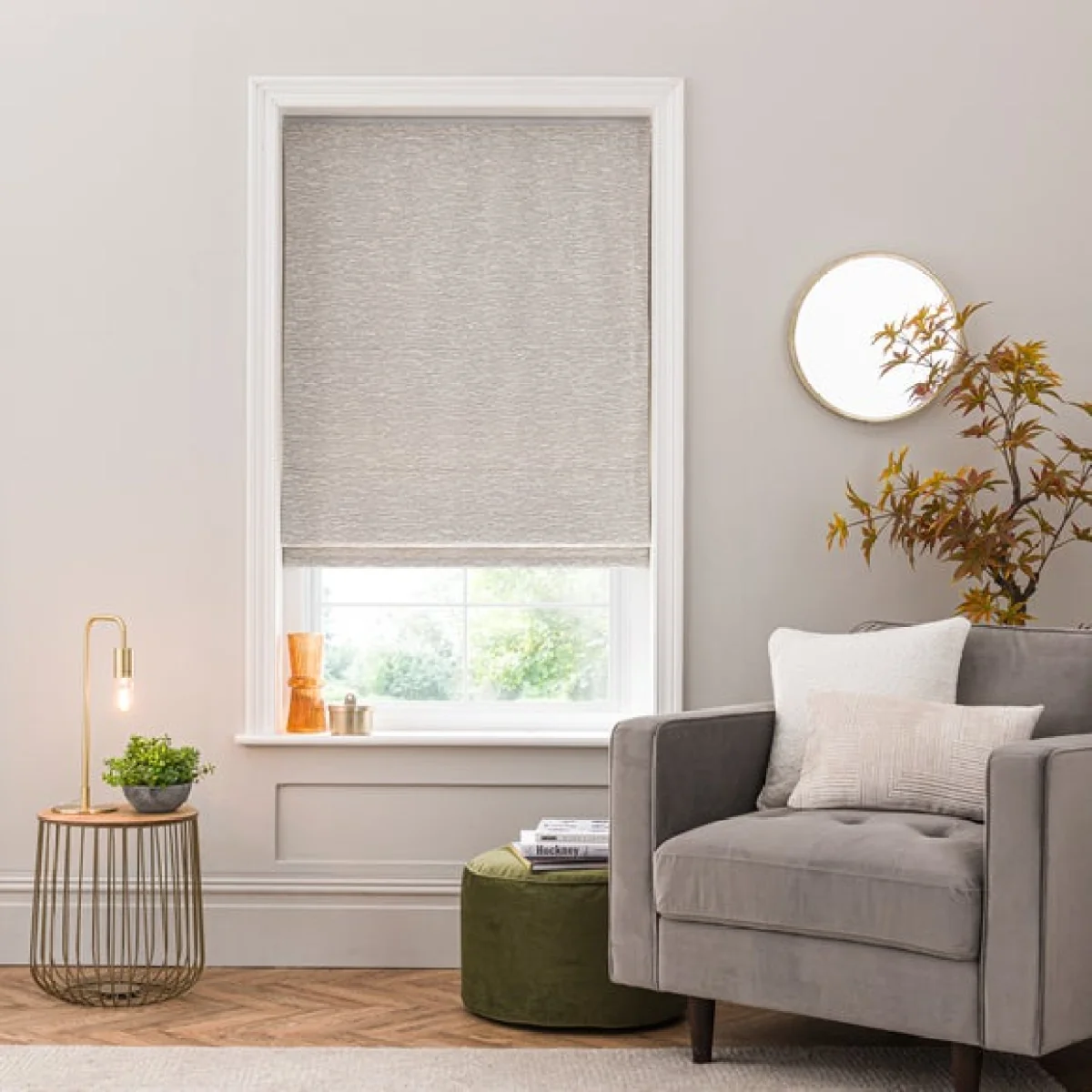 Boucle Natural Roman Blind Natural – image 1