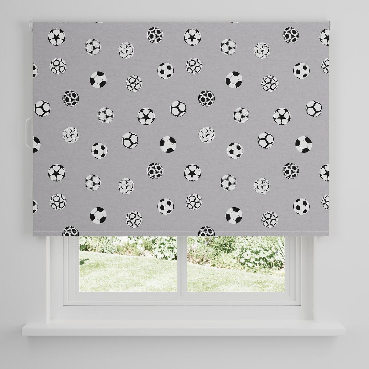 Football Twist Safe Blackout Roller Blind Grey – image 4
