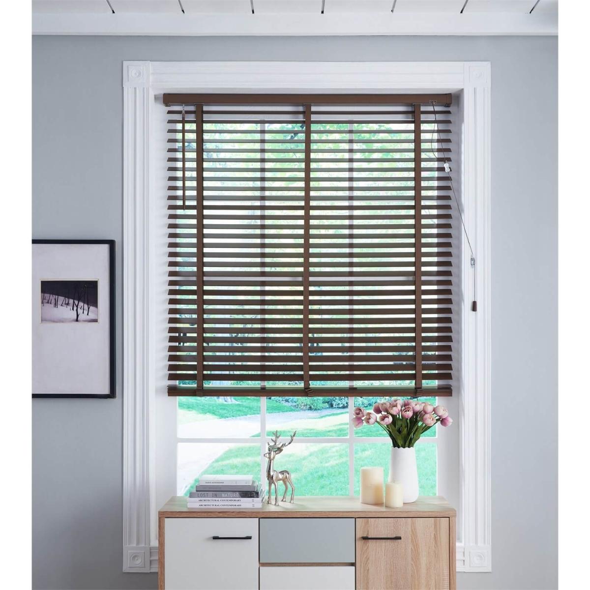 50mm Wood Venetian Blind - Walnut - 100x130cm – image 2