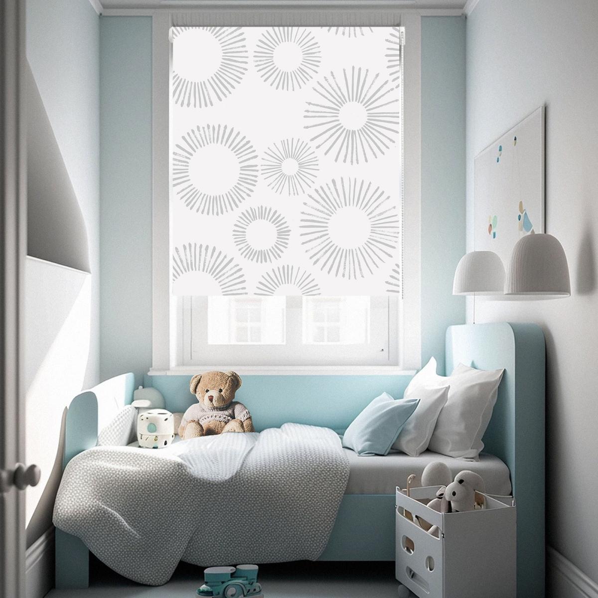 Lister Cartwright Monochrome Linear Circles Blackout Blind - 90cm – image 1