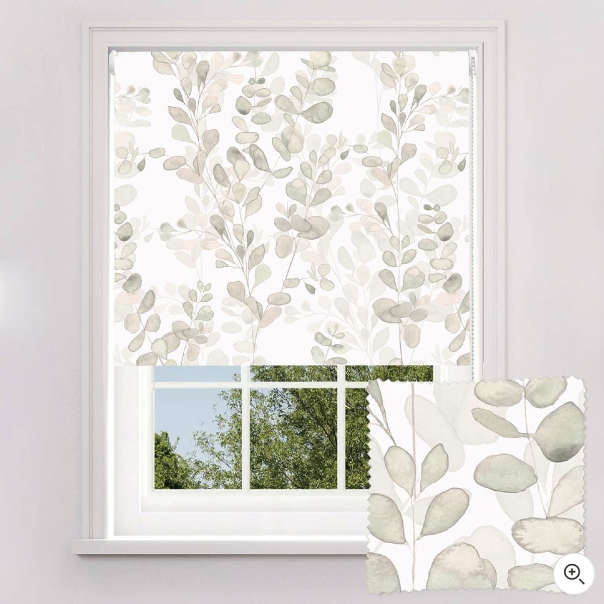 Lister Cartwright Cream Watercolour Eucalyptus Blackout Blind -90cm – image 2