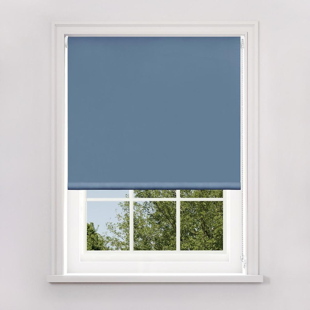 Blue Blackout Roller Blind - 90cm – image 3