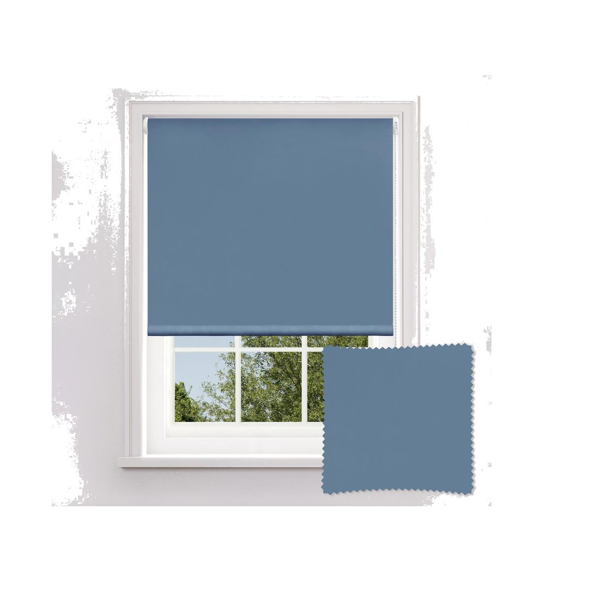 Blue Blackout Roller Blind - 90cm – image 1