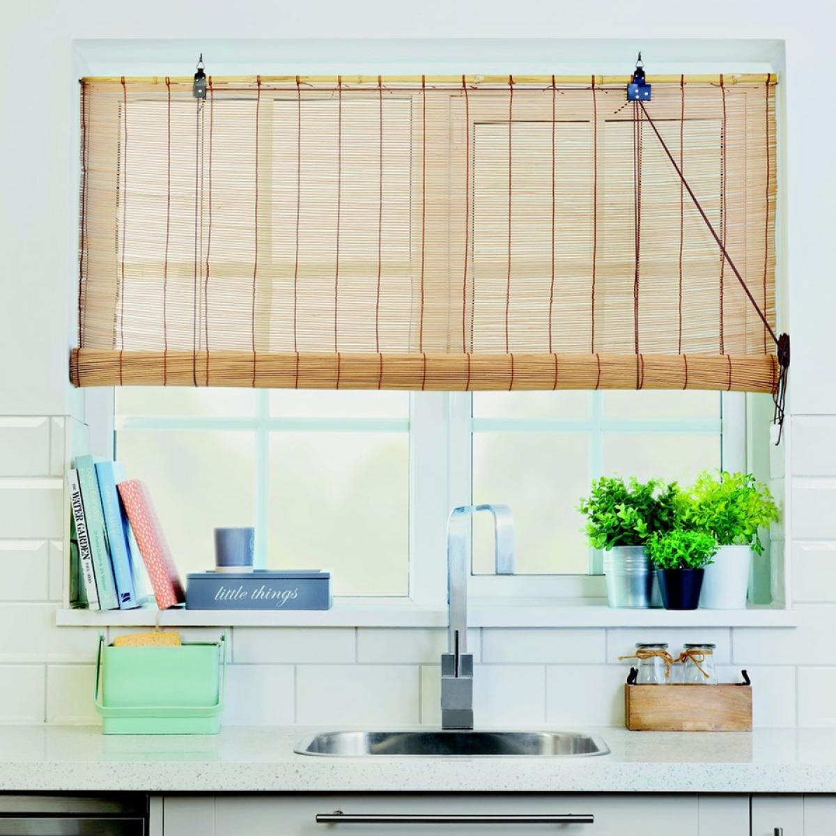 Brown Bamboo Roller Blind - 120cm – image 2