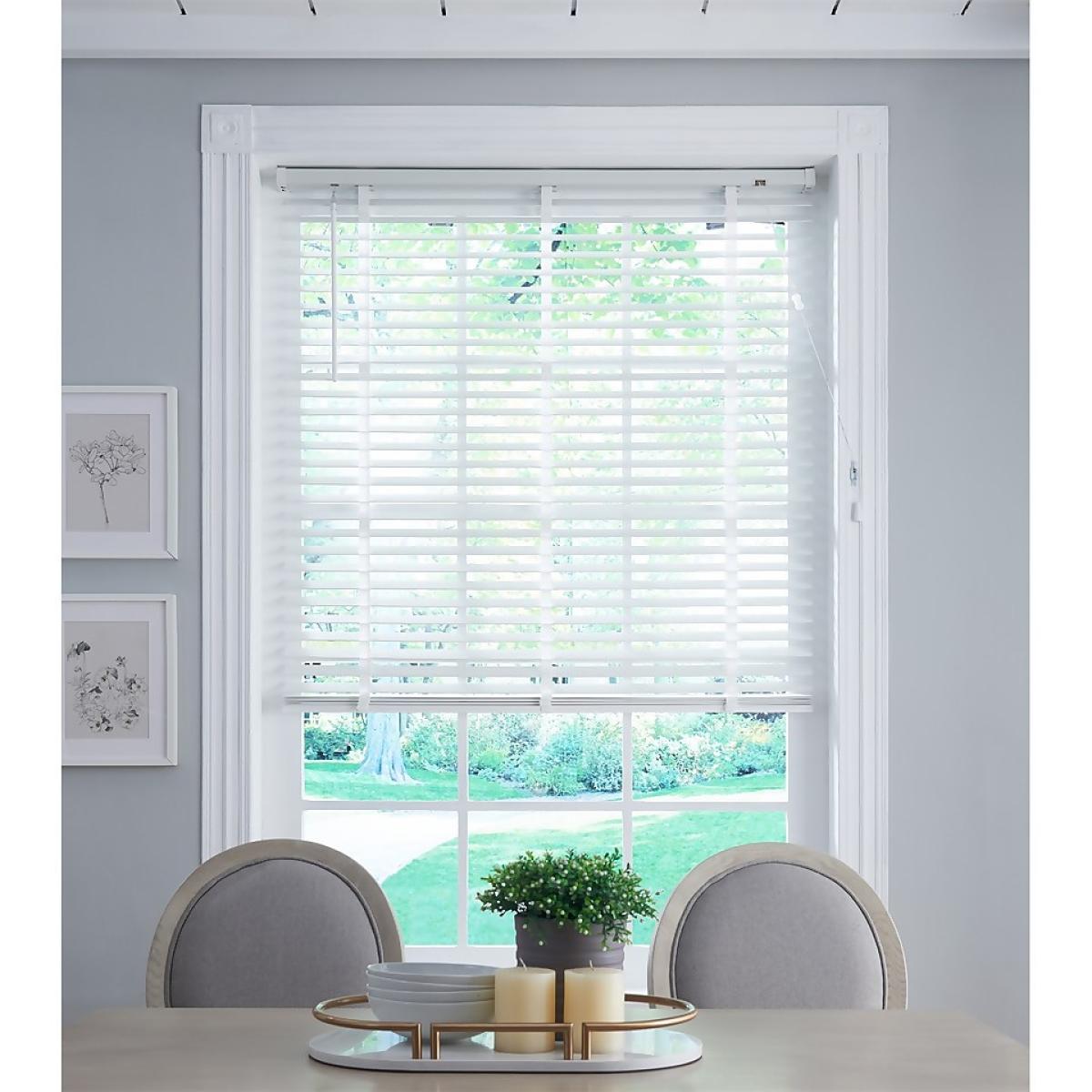50mm Wood Venetian Blind - White - 75x160cm – image 2