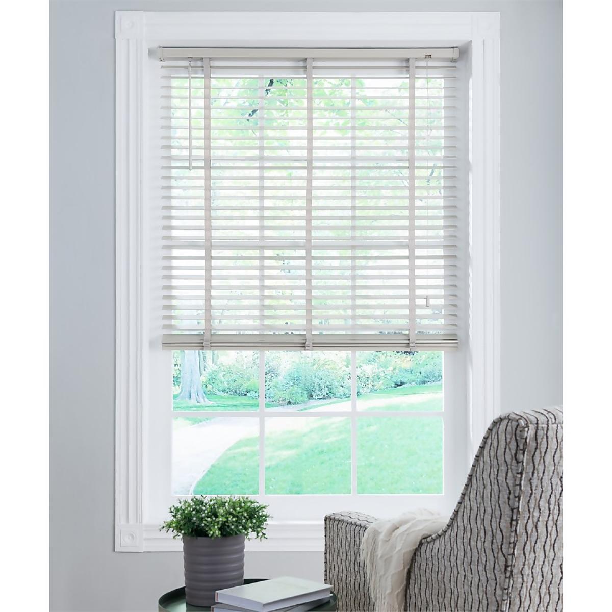 50mm Wood Venetian Blind - Grey - 100x160cm – image 2