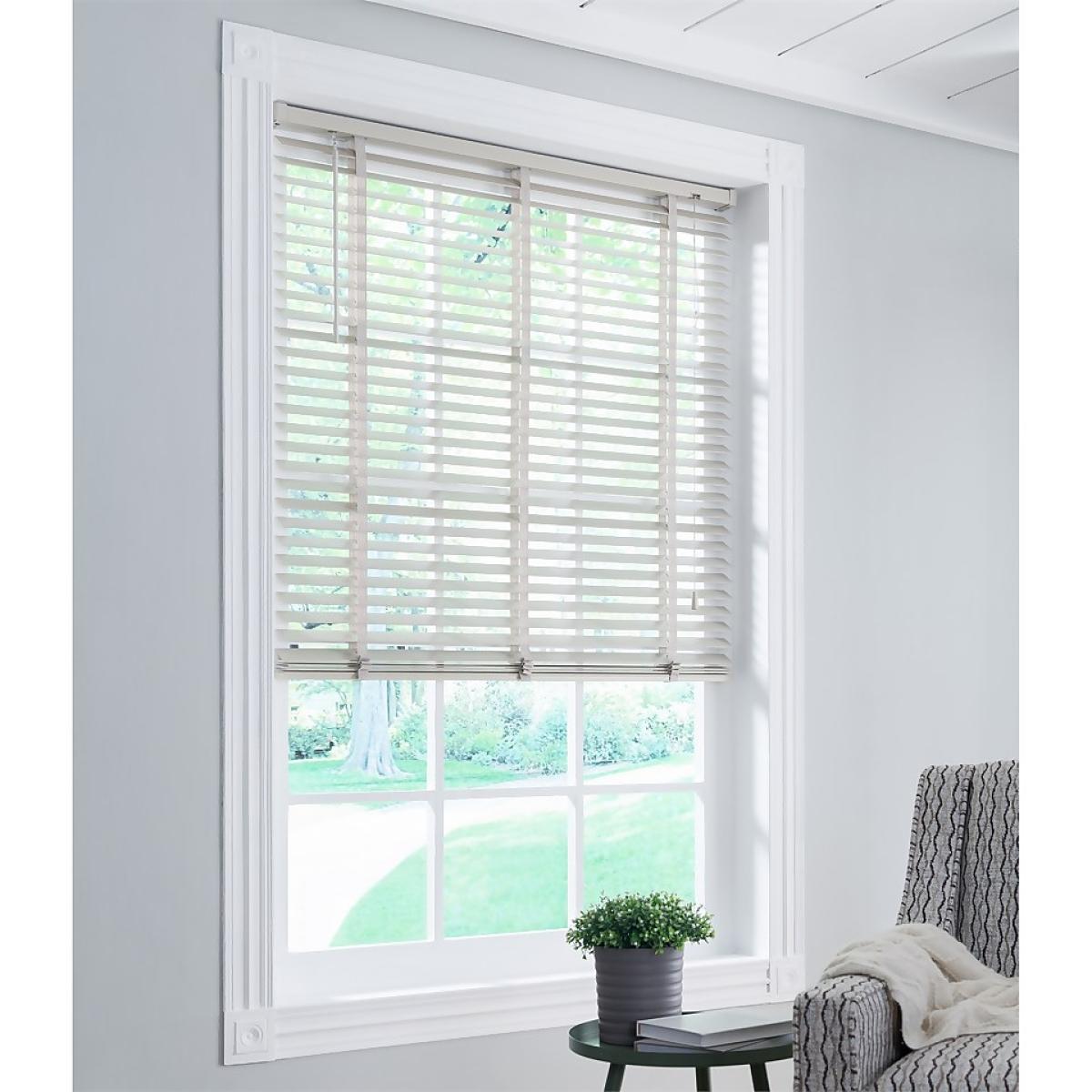 50mm Wood Venetian Blind - Grey - 100x160cm – image 3