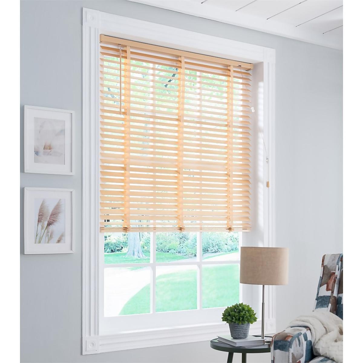50mm Wood Venetian Blind - Natural - 160x160cm – image 3