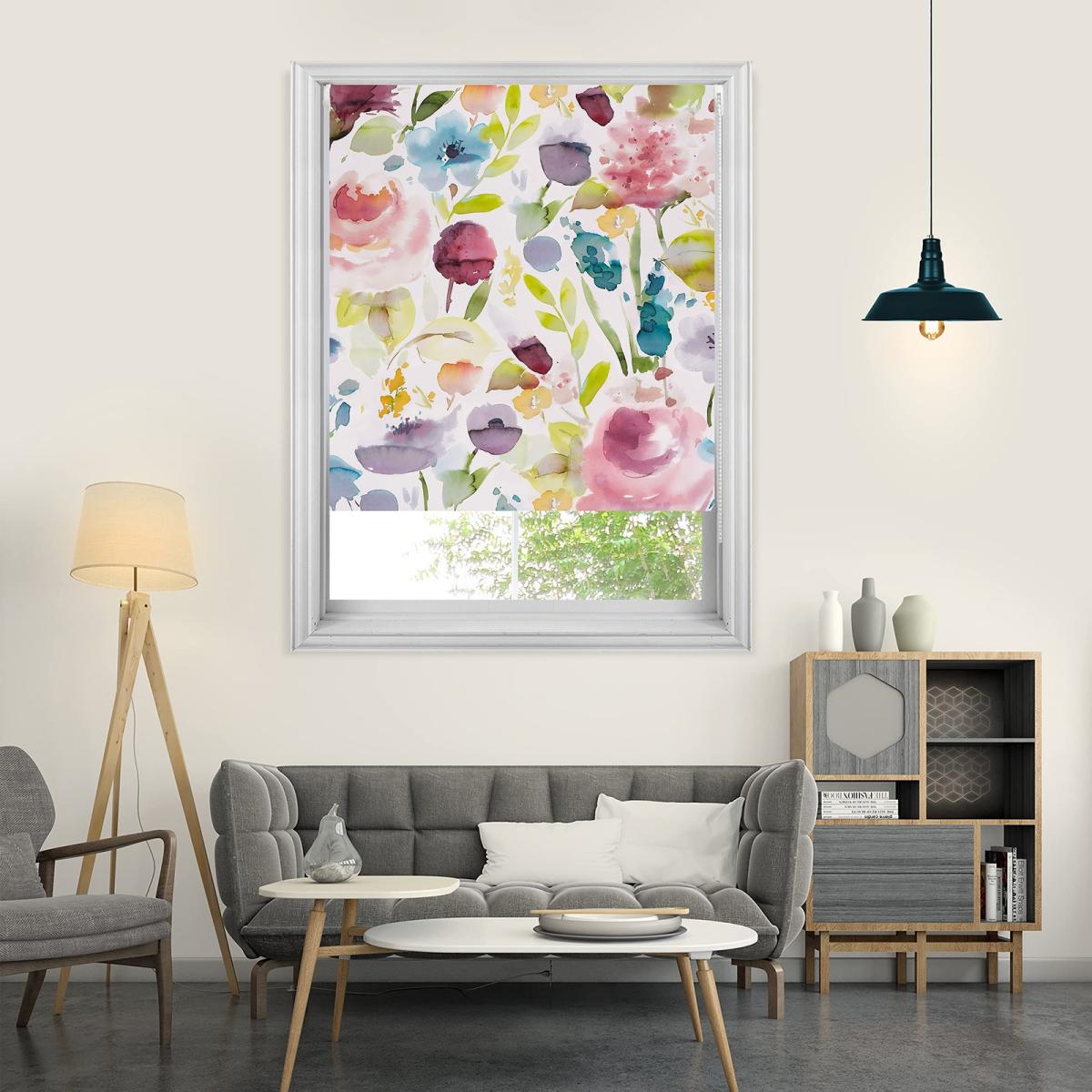 Lister Cartwright Pink Watercolour Floral Blackout Blind - 180cm – image 1