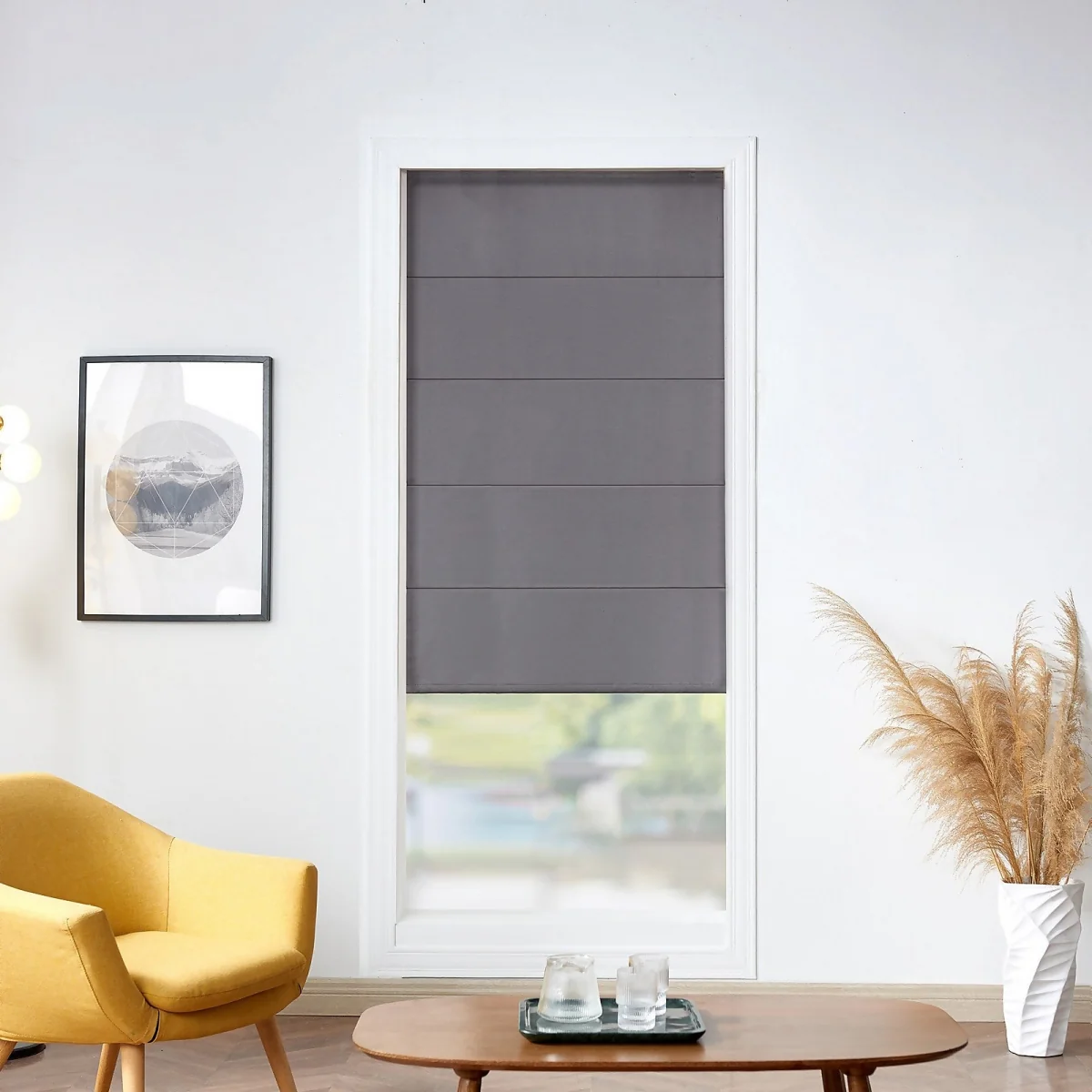 Roman Blind - Dove Grey - 60x140cm