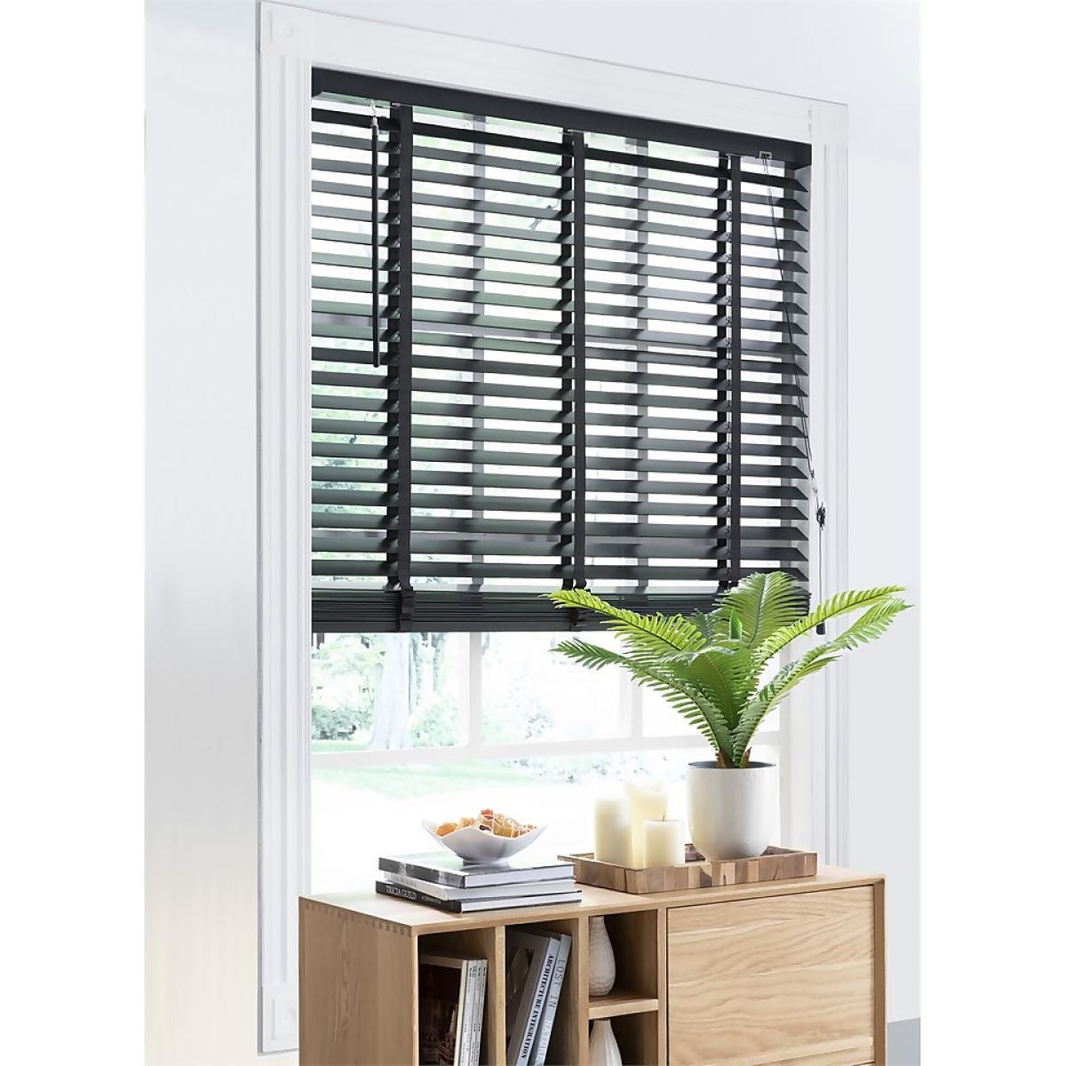50mm Wood Venetian Blind - Slate - 60x160cm – image 3
