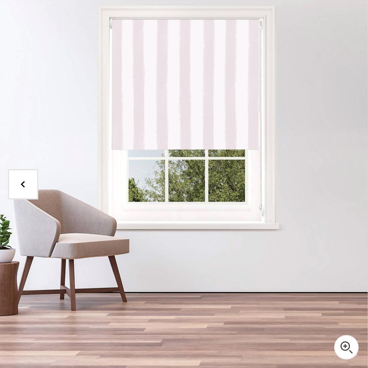 Lister Cartwright Pink Watercolour Stripe Blackout Blind - 90cm – image 1