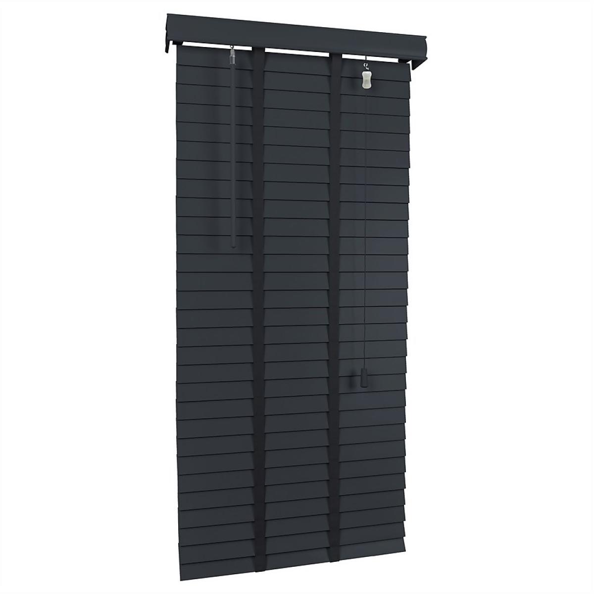 50mm Wood Venetian Blind - Slate - 80x130cm – image 8