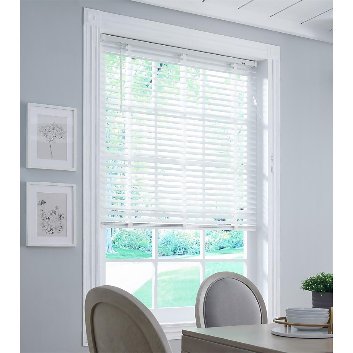 50mm Wood Venetian Blind - White - 175x160cm – image 3