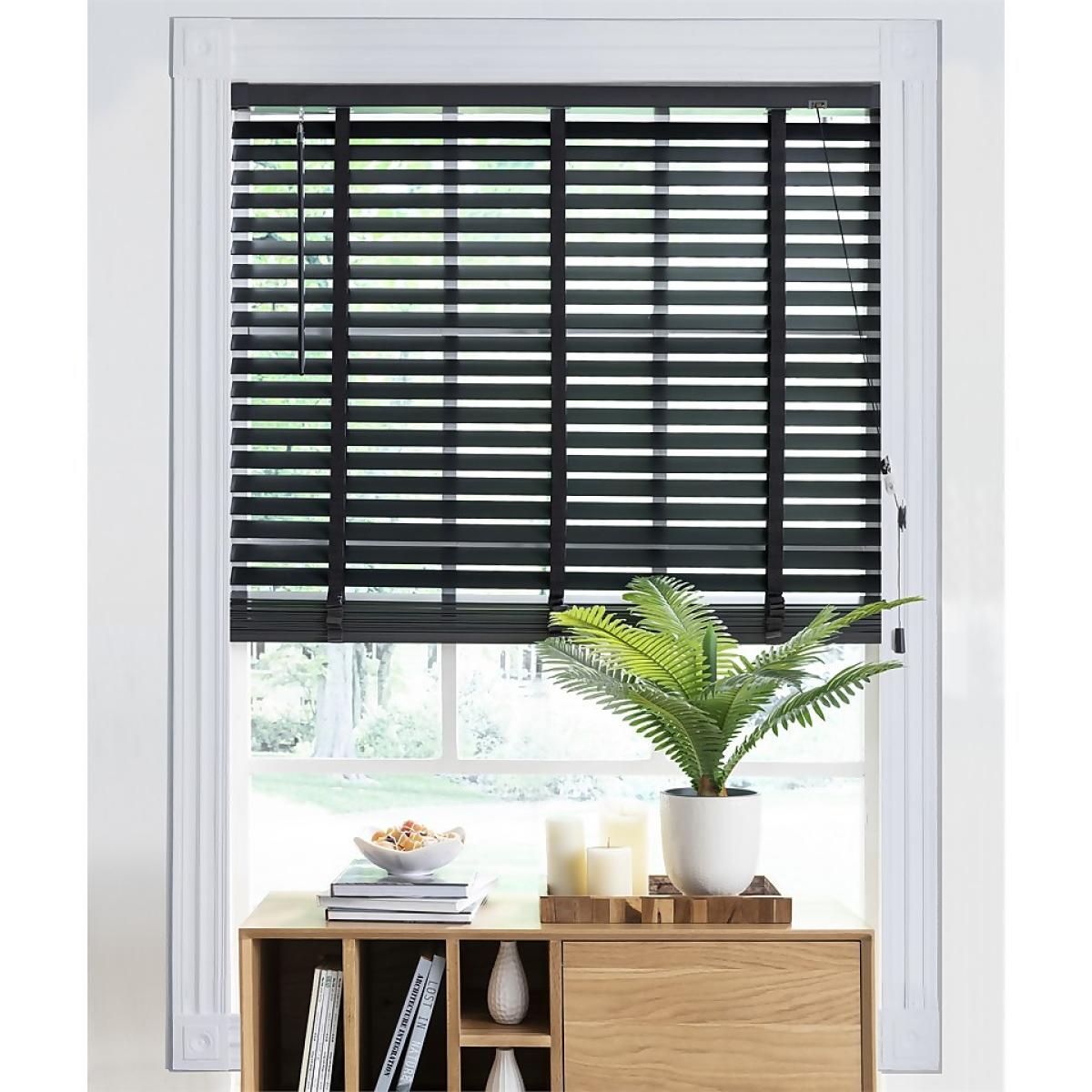 50mm Wood Venetian Blind - Slate - 180x160cm – image 2