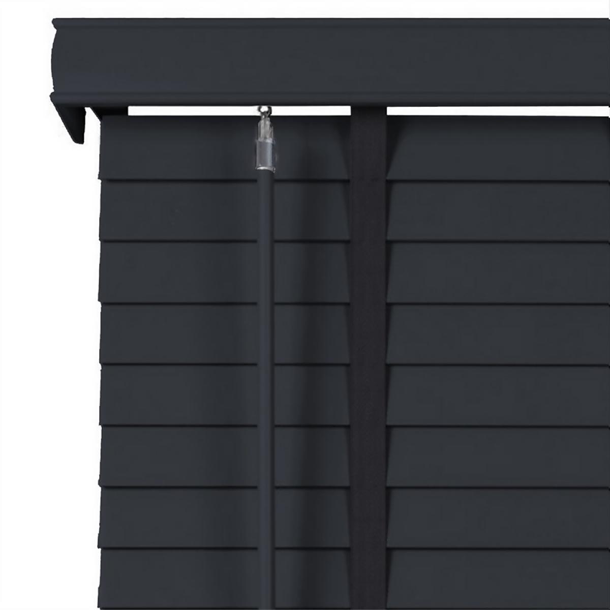 50mm Wood Venetian Blind - Slate - 180x160cm – image 6