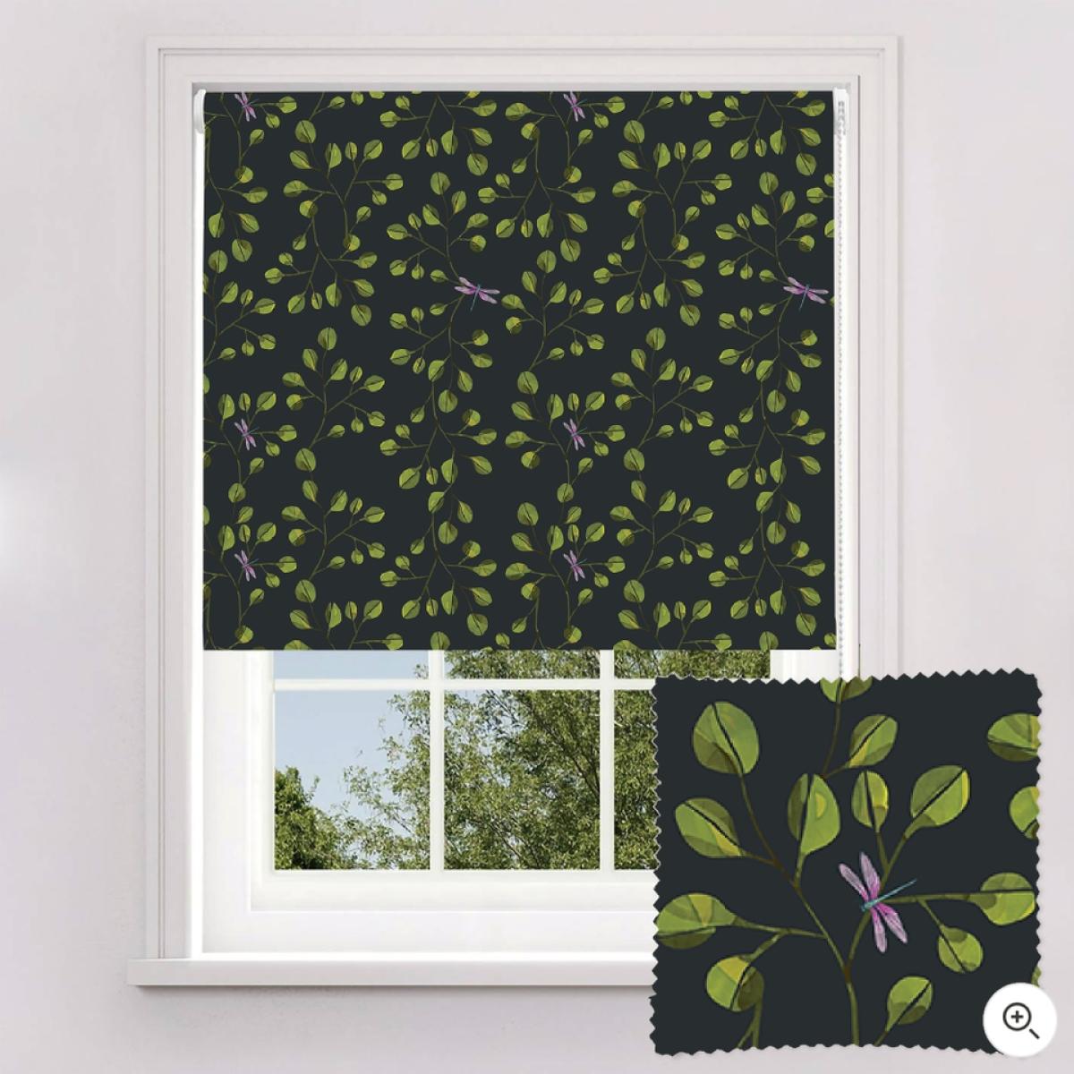 Lister Cartwright Green Leaf and Dragonfly Blackout Blind - 120cm – image 2