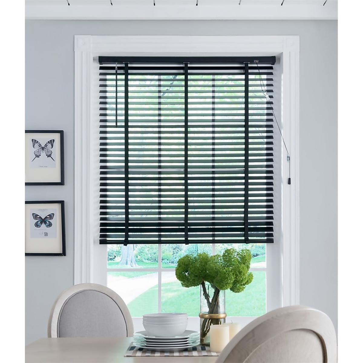50mm Wood Venetian Blind - Black - 60x130cm – image 2