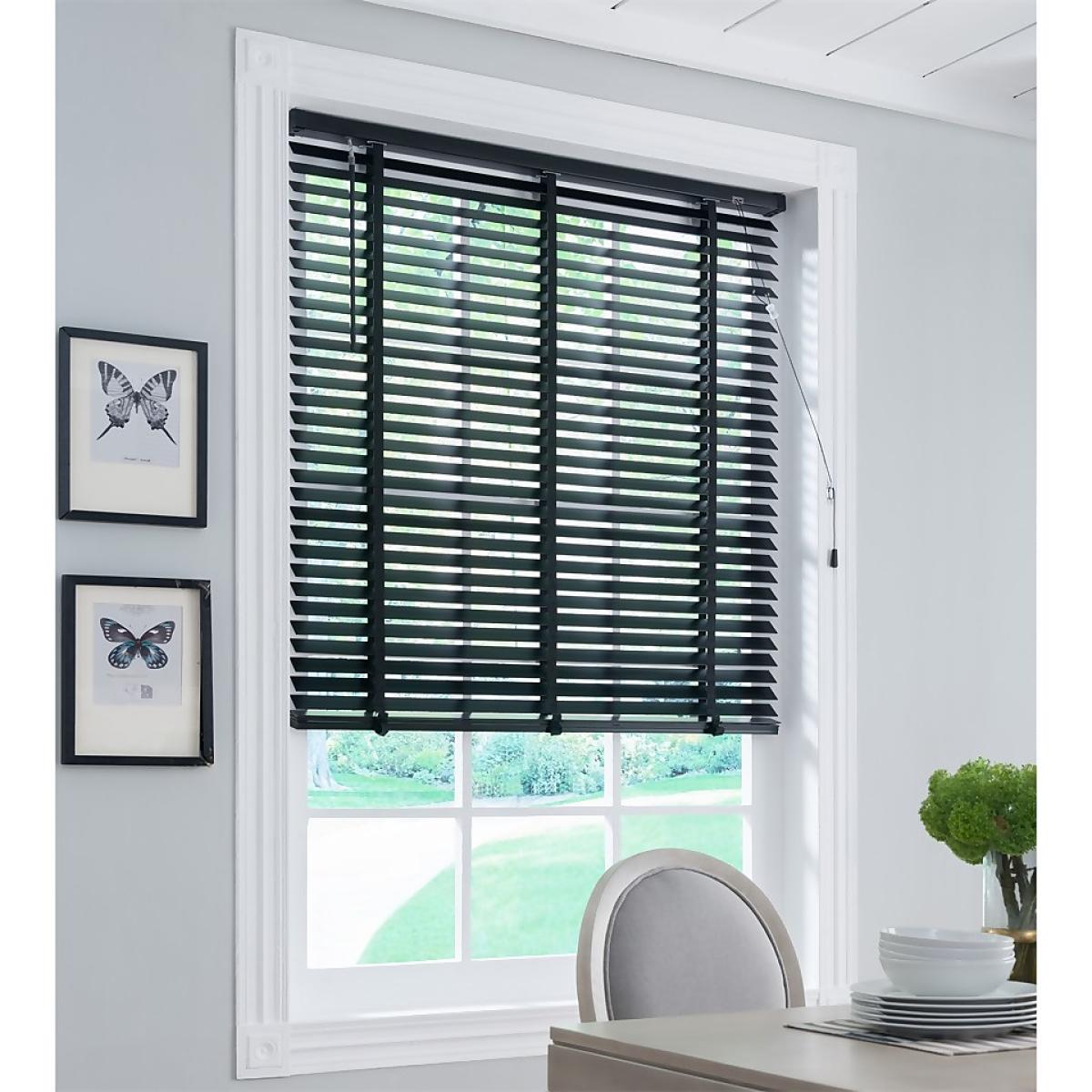 50mm Wood Venetian Blind - Black - 60x130cm – image 3