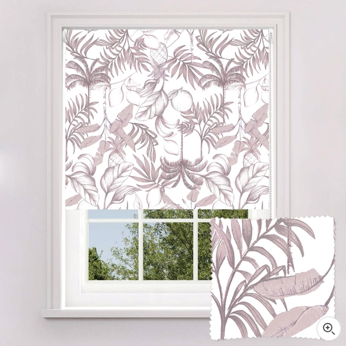 Lister Cartwright Dusk Pink Tropical Sketch Blackout Blind - 120cm – image 2