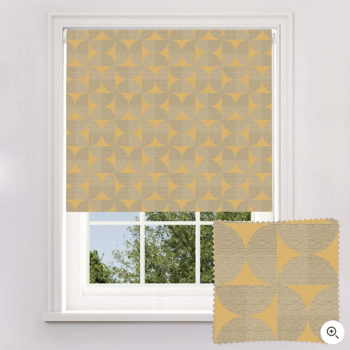 Lister Cartwright Yellow Textured Semi Circles Blackout Blind - 60cm – image 2