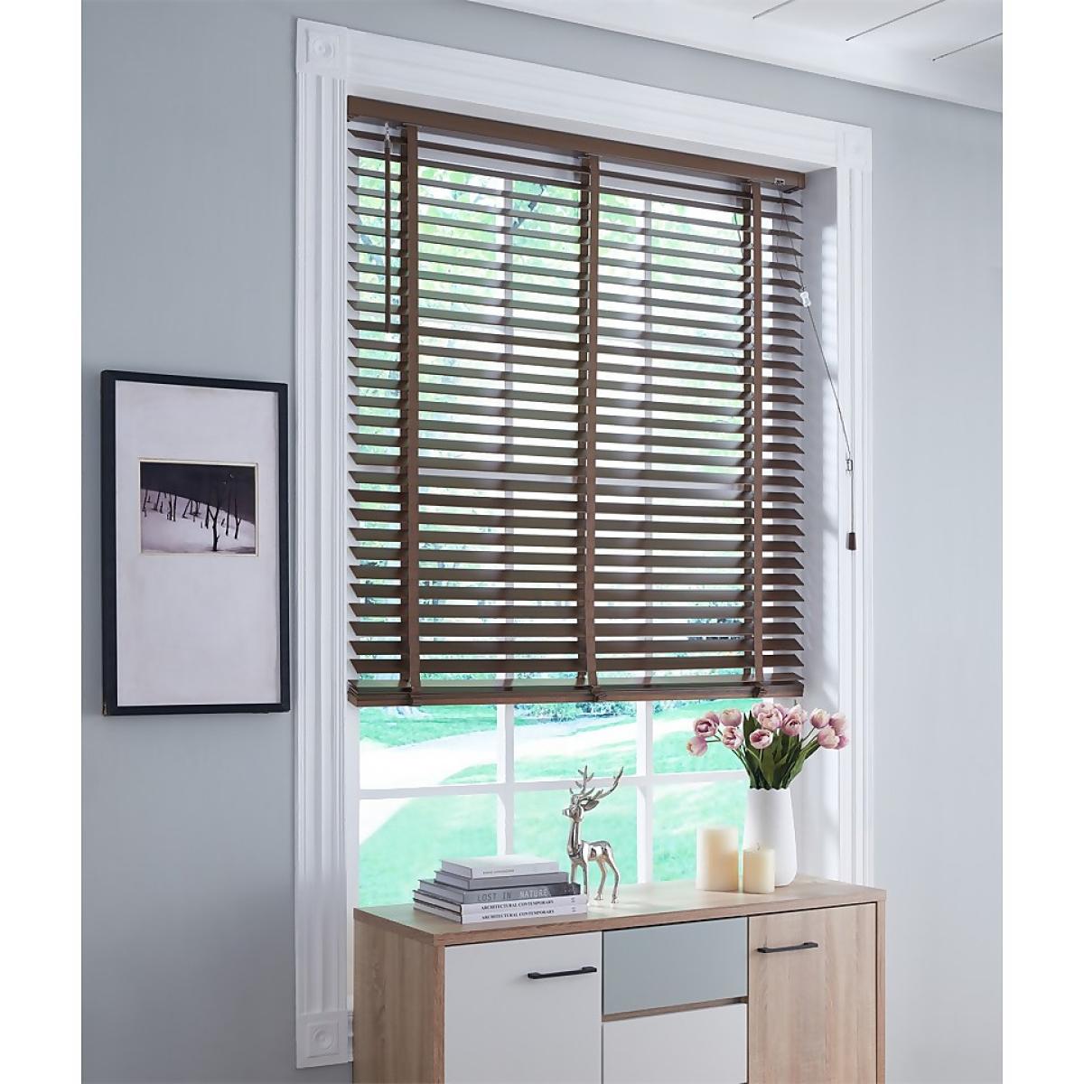 50mm Wood Venetian Blind - Walnut - 80x160cm – image 3