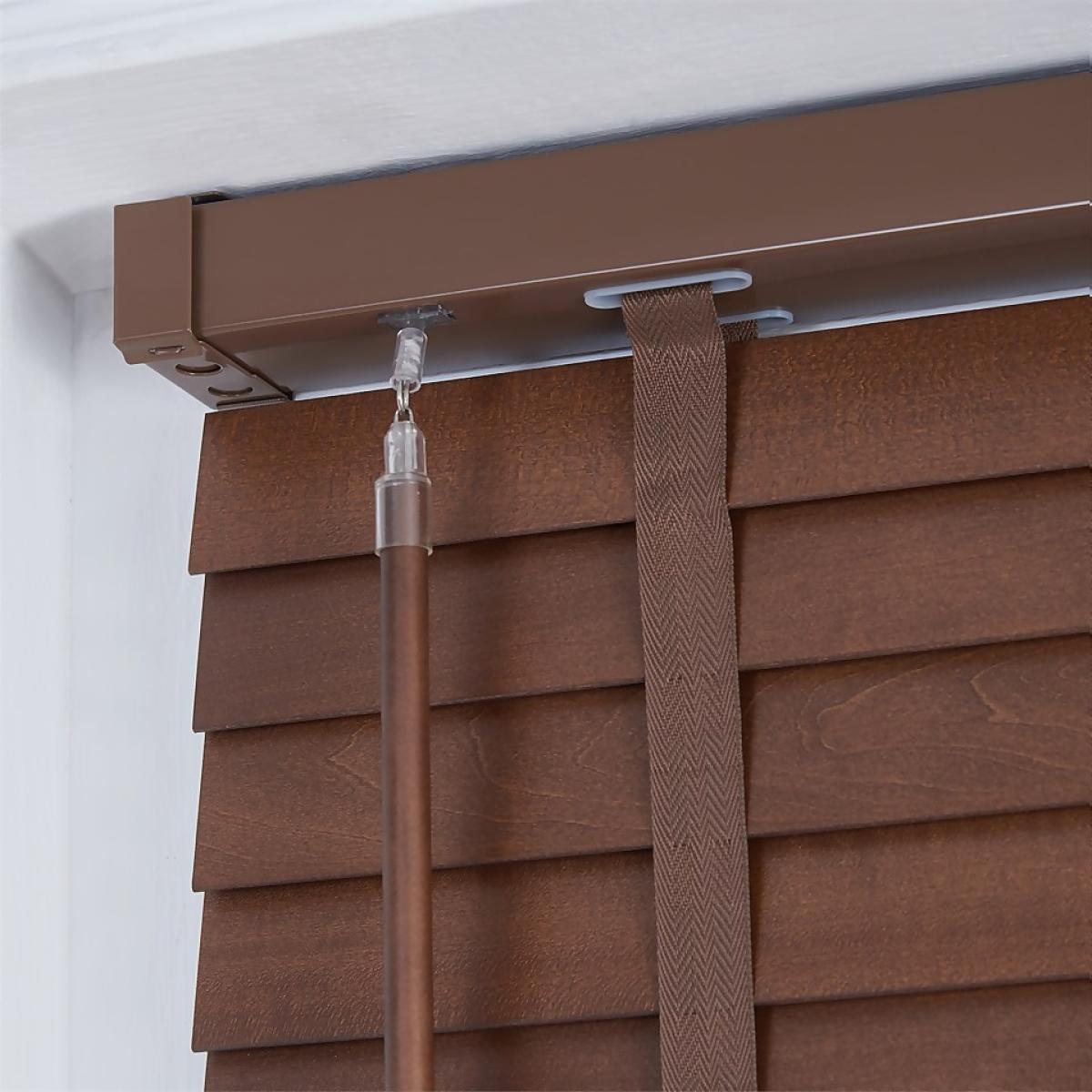 50mm Wood Venetian Blind - Walnut - 80x160cm – image 4