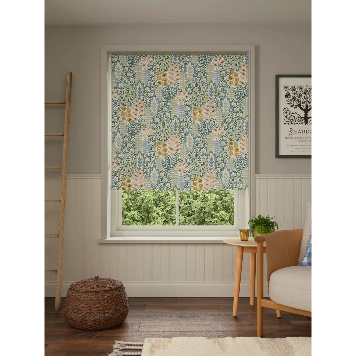 John Lewis Alva Blackout/Thermal Roller Blind, Soft Teal – image 2