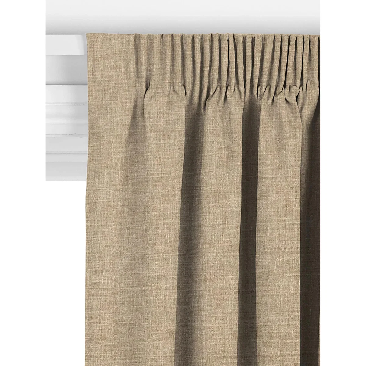 John Lewis Cotton Blend Made to Measure Curtains or Roman Blind, Sandstone – image 3