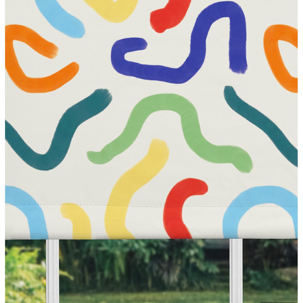 150x140cm Colourful Squiggles Blackout Blind Made to Order – image 2