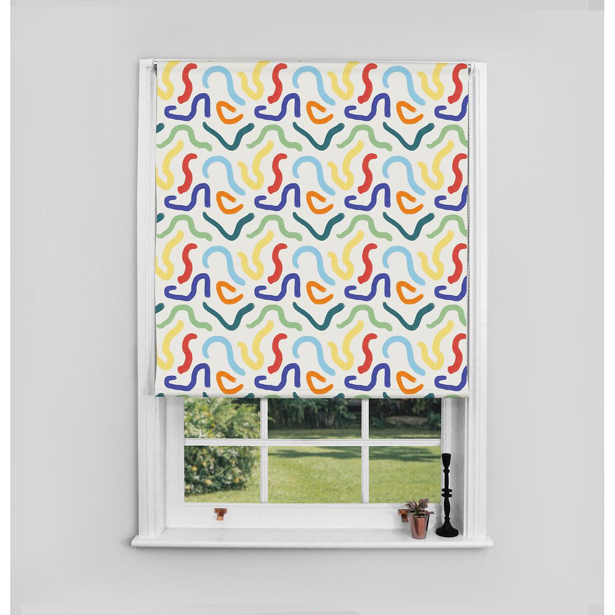 150x140cm Colourful Squiggles Blackout Blind Made to Order – image 3