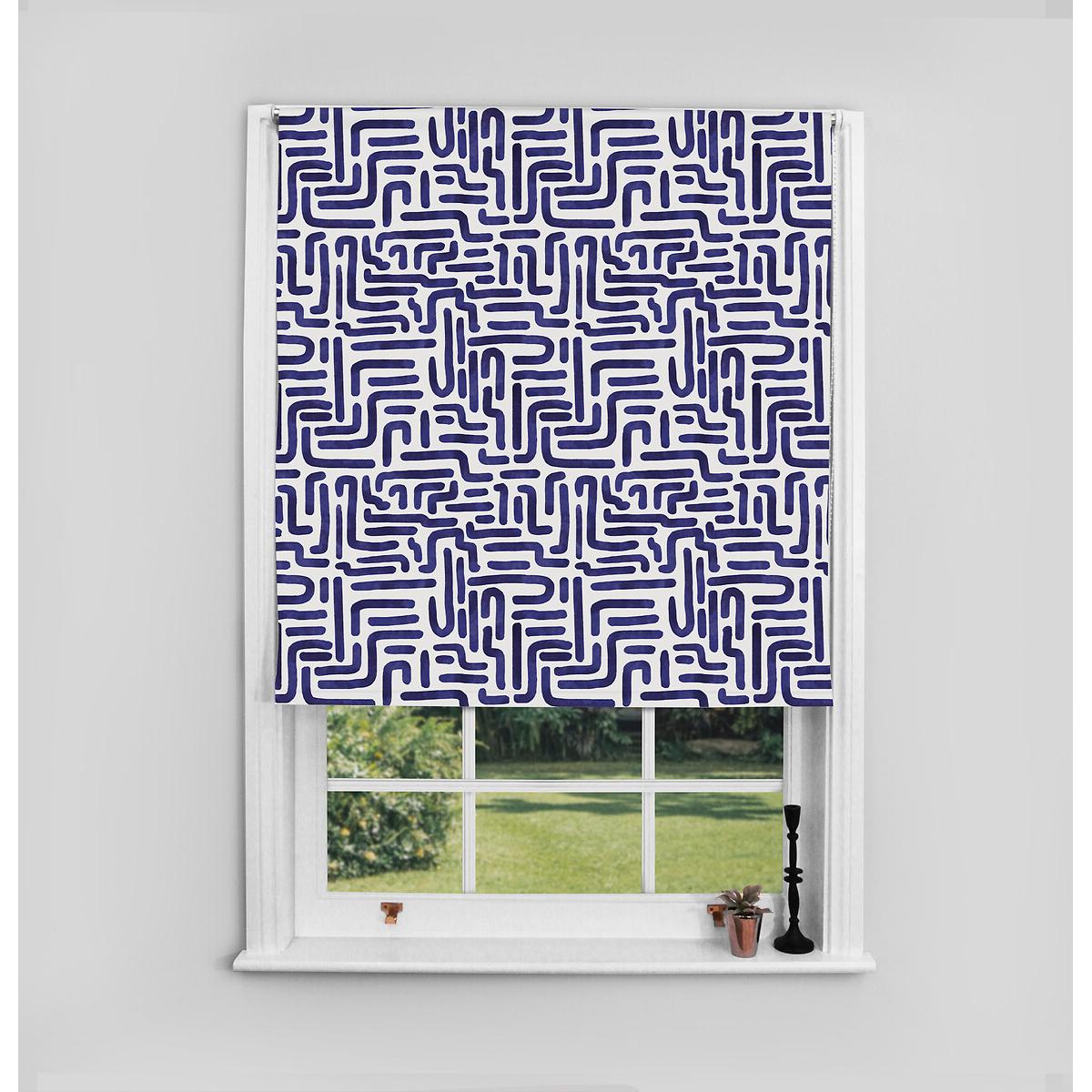 120x140cm Abstract Grid Blackout Roller Blind Made to Order – image 3