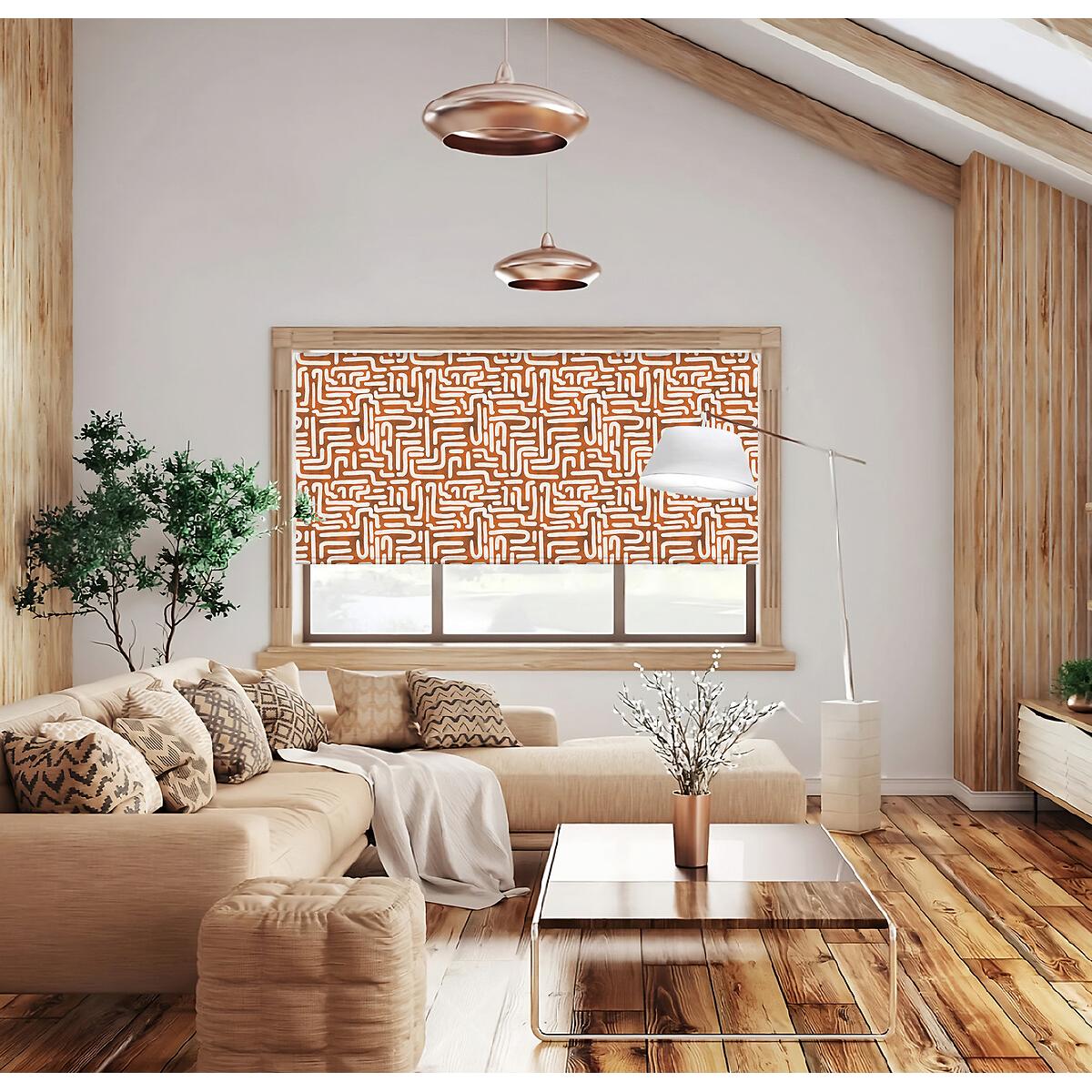 150x140cm Abstract Grid Blackout Roller Blind Made to Order – image 4