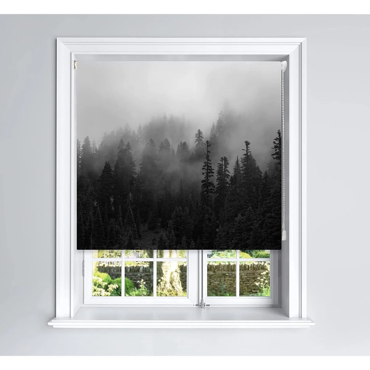 Misty Forest Blackout Roller Blinds Easy Fit Child Safety Included - White – image 2