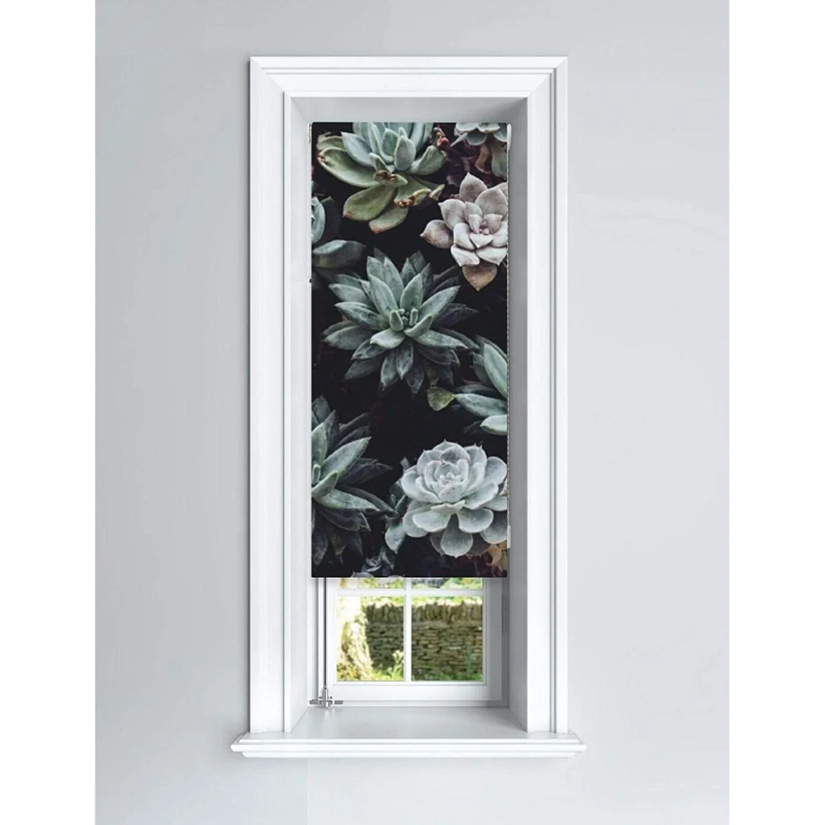 Cacti Blackout Roller Blinds Easy Fit Child Safety Included - Green – image 2